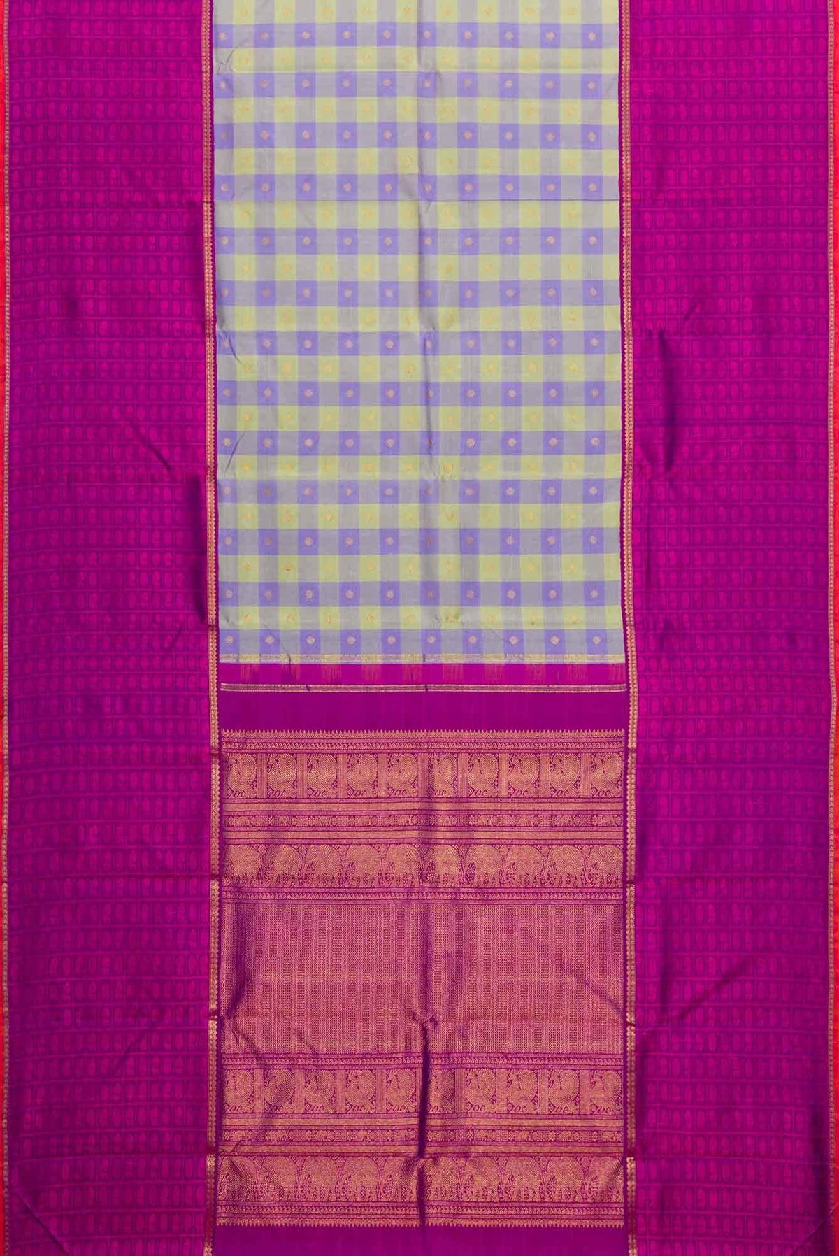 Pure Silk Pure Zari Multi Color Kanchipuram Saree