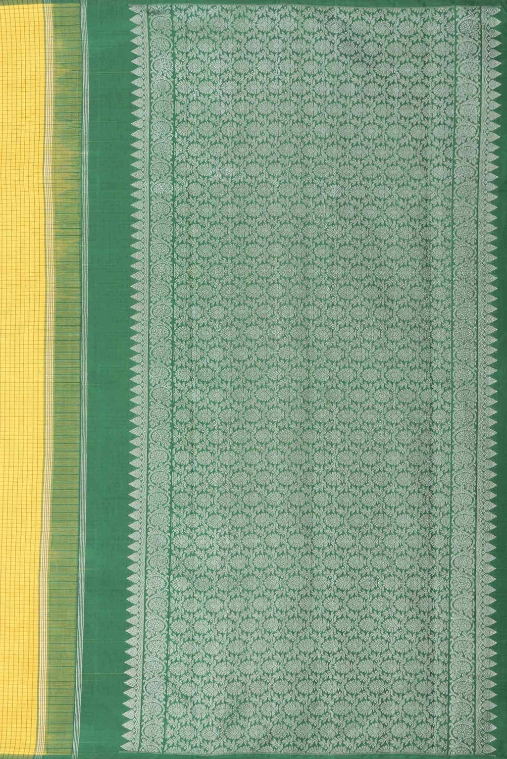 Pure Silk Pure Zari Yellow Kanjivaram Saree