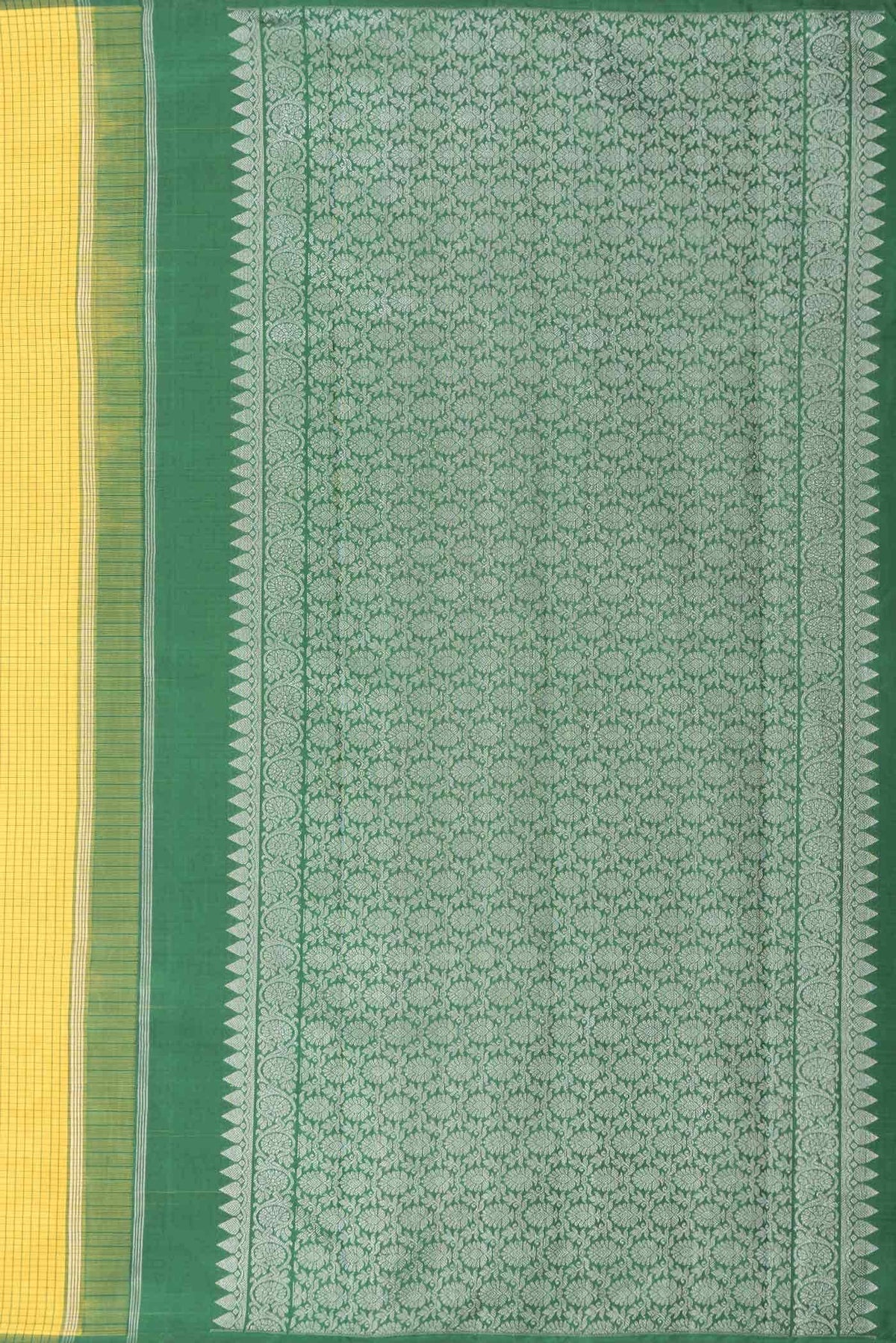 Pure Silk Pure Zari Yellow Kanjivaram Saree