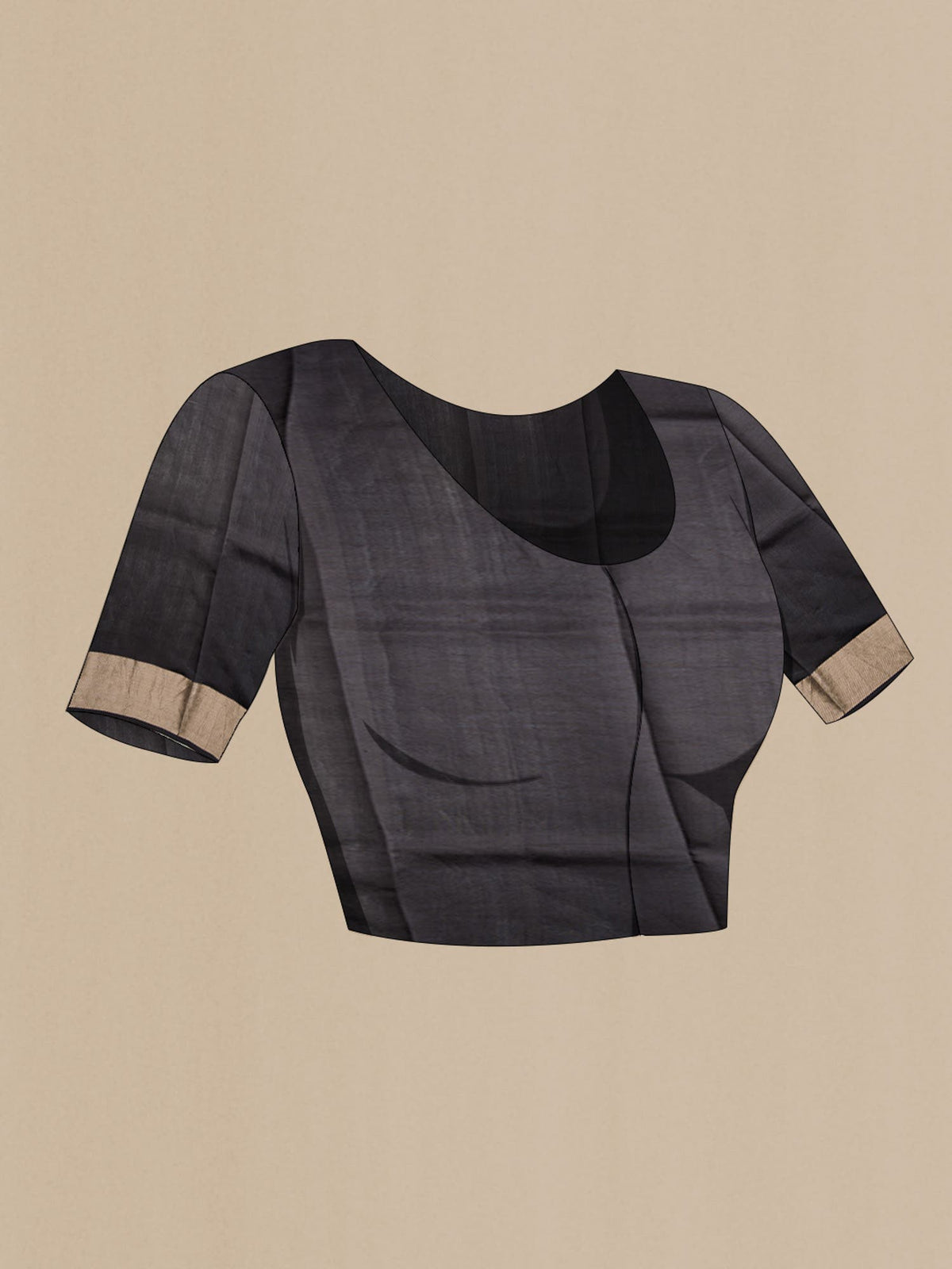Black Printed Silk Saree