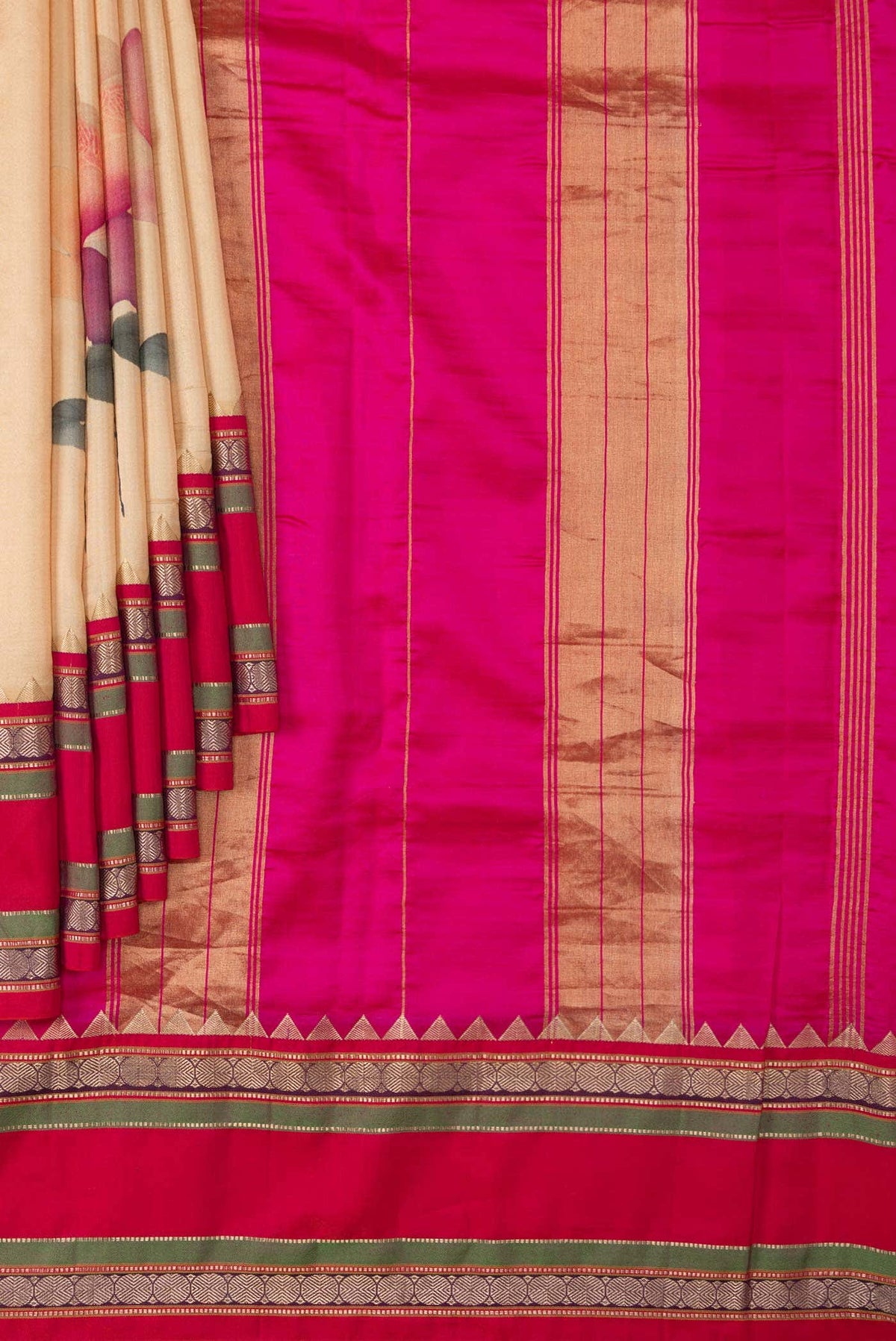 Dark Beige Kanjivaram Silk Saree