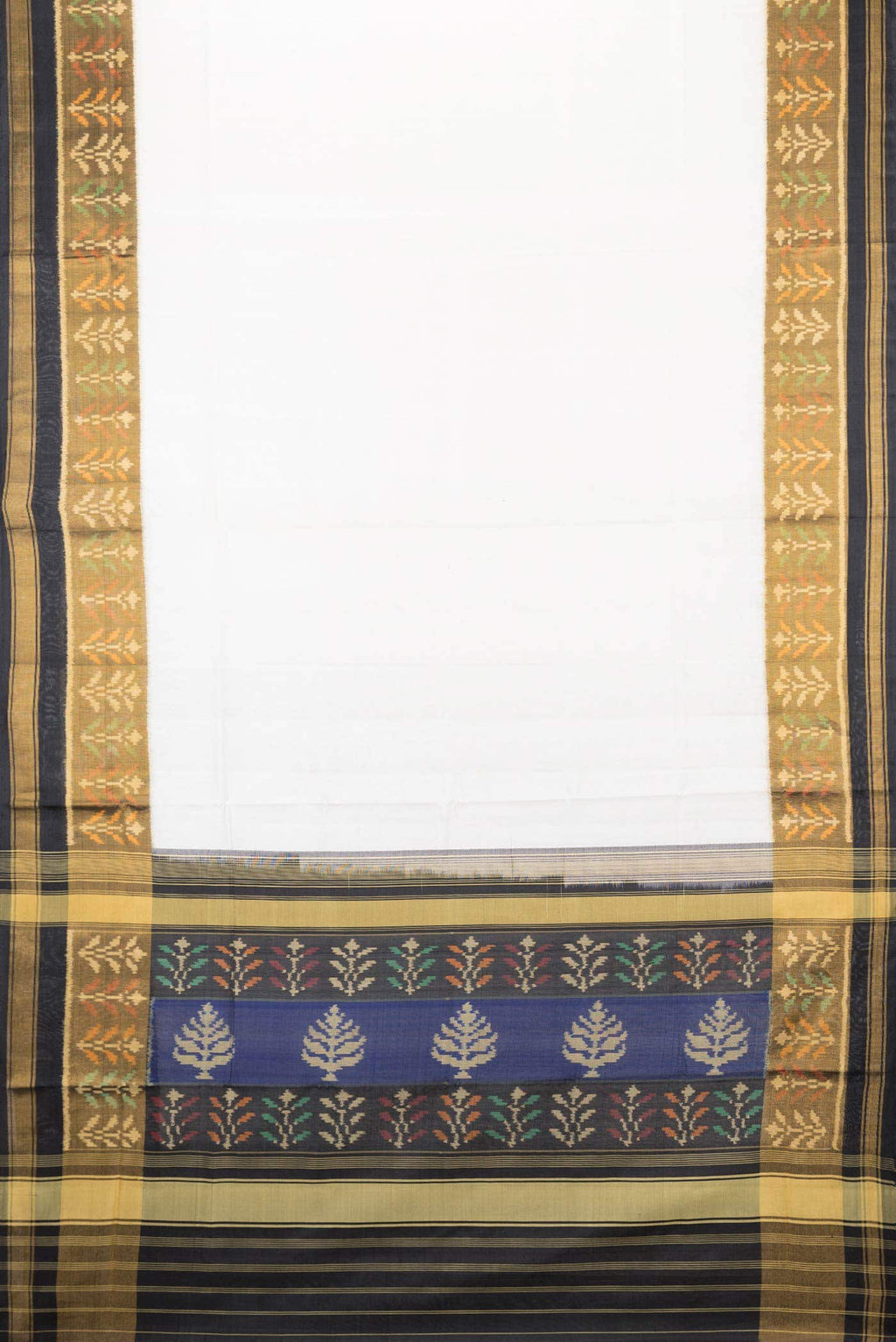 Off White Rajkot Patola Silk Saree