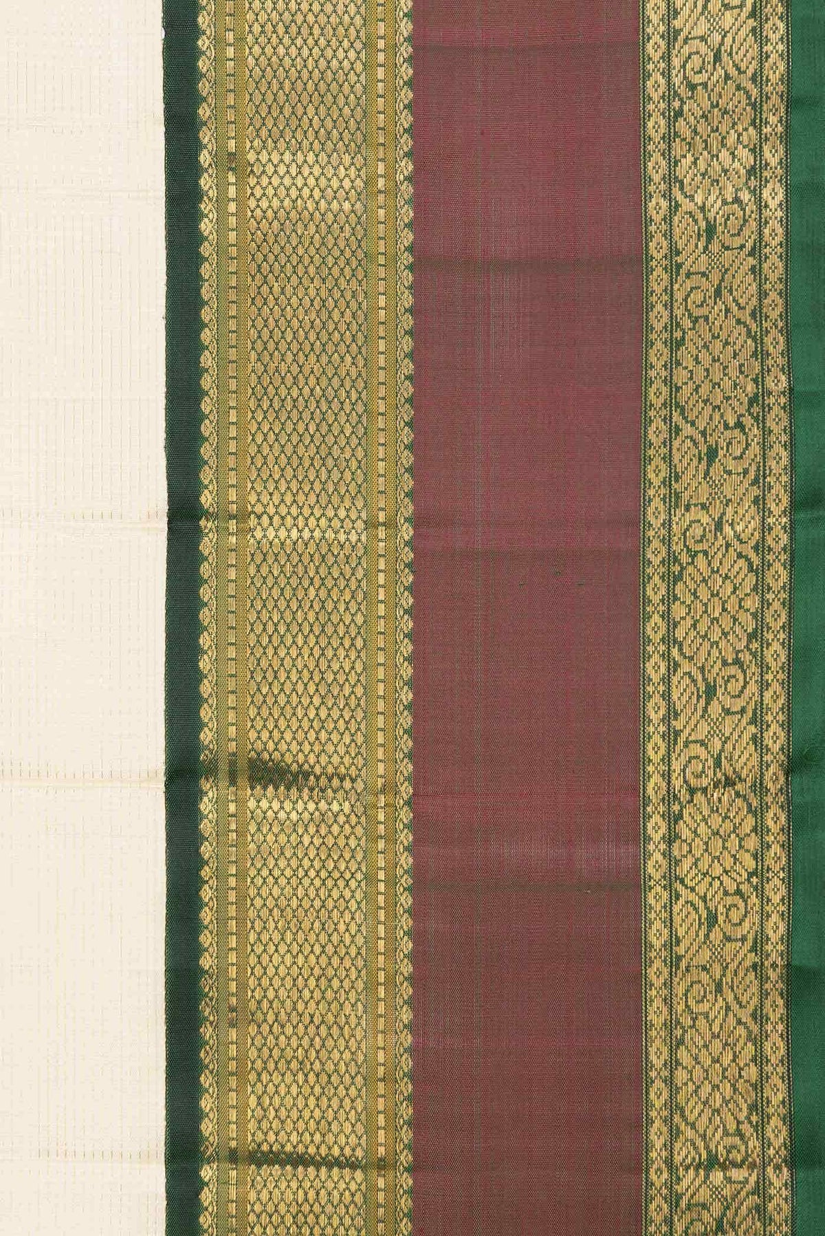 Pure Silk Pure Zari Sandal Dual Tone Kanjivaram Saree