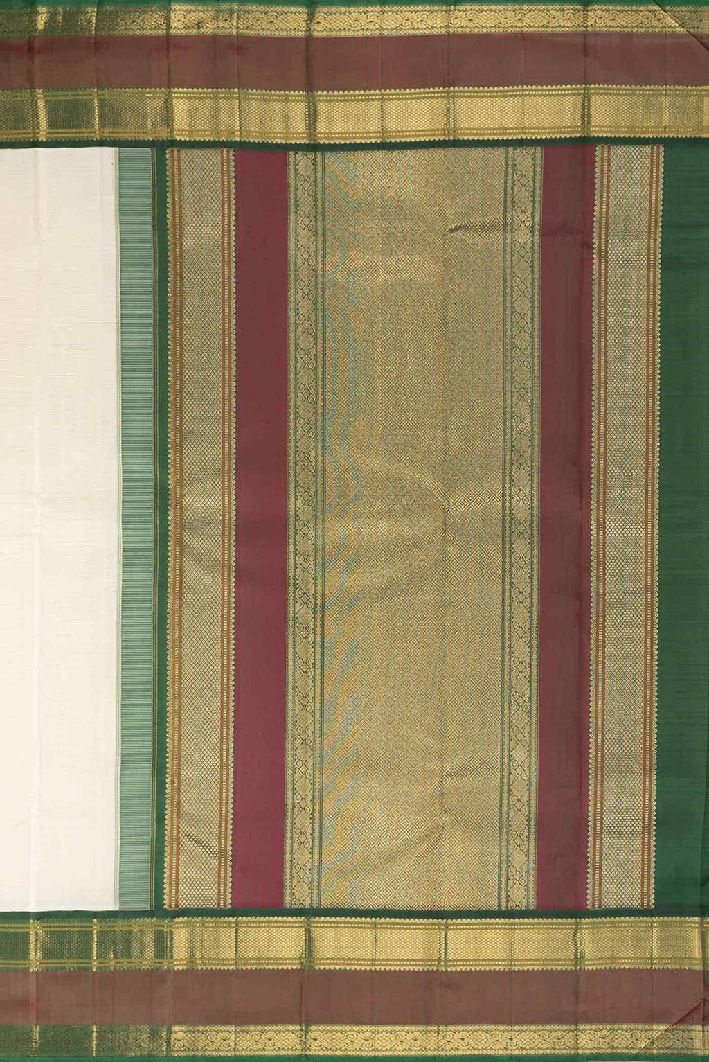 Pure Silk Pure Zari Sandal Dual Tone Kanjivaram Saree