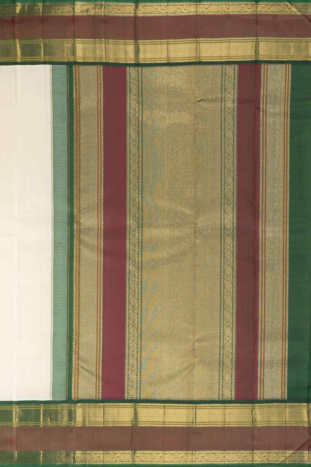 Pure Silk Pure Zari Sandal Dual Tone Kanjivaram Saree
