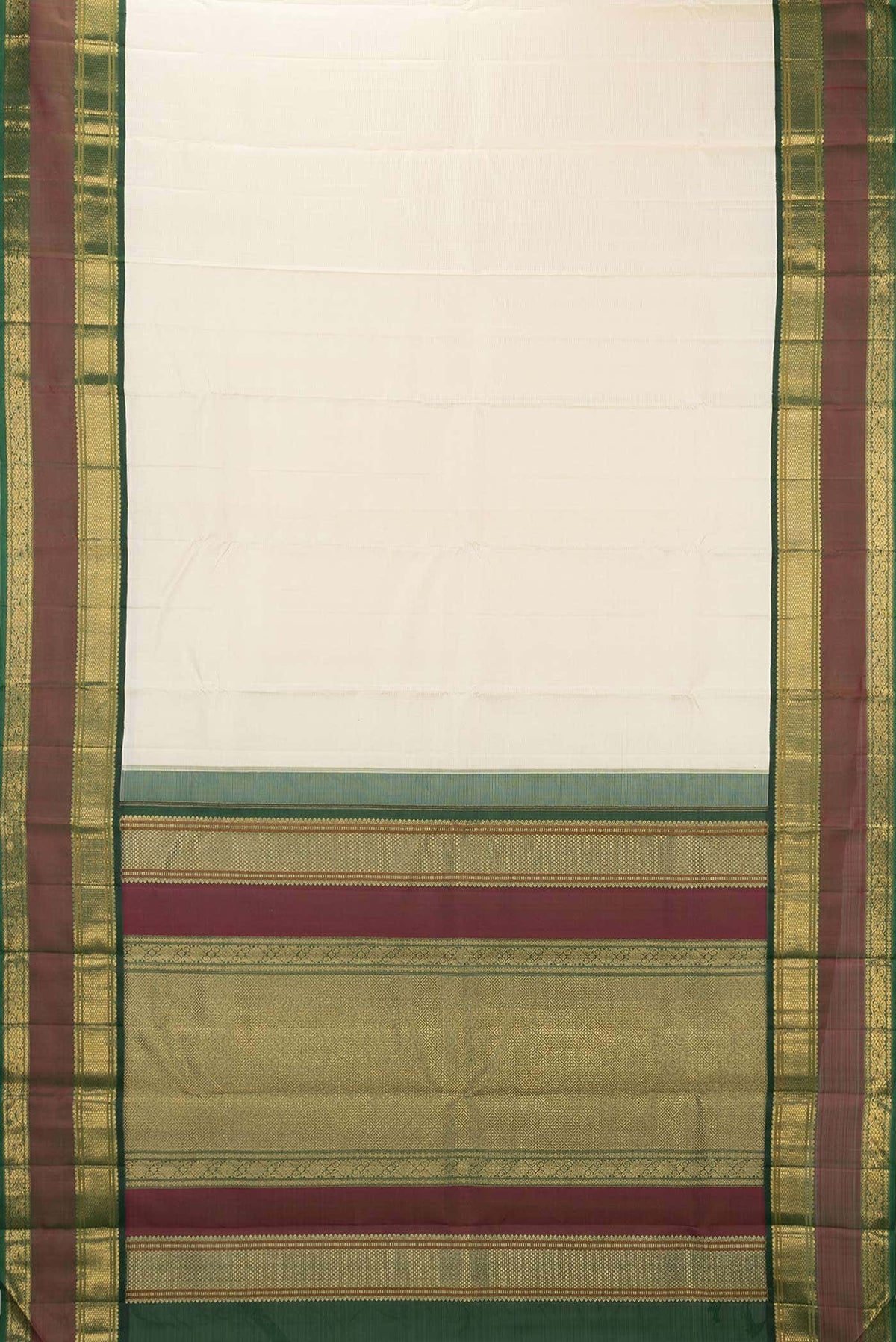 Pure Silk Pure Zari Sandal Dual Tone Kanjivaram Saree