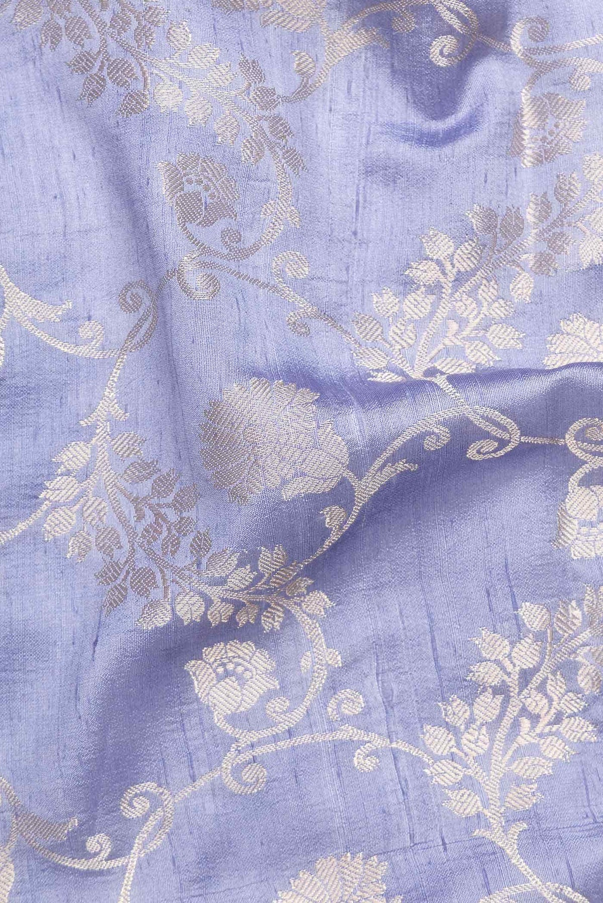 Lavender Tussar Silk Saree