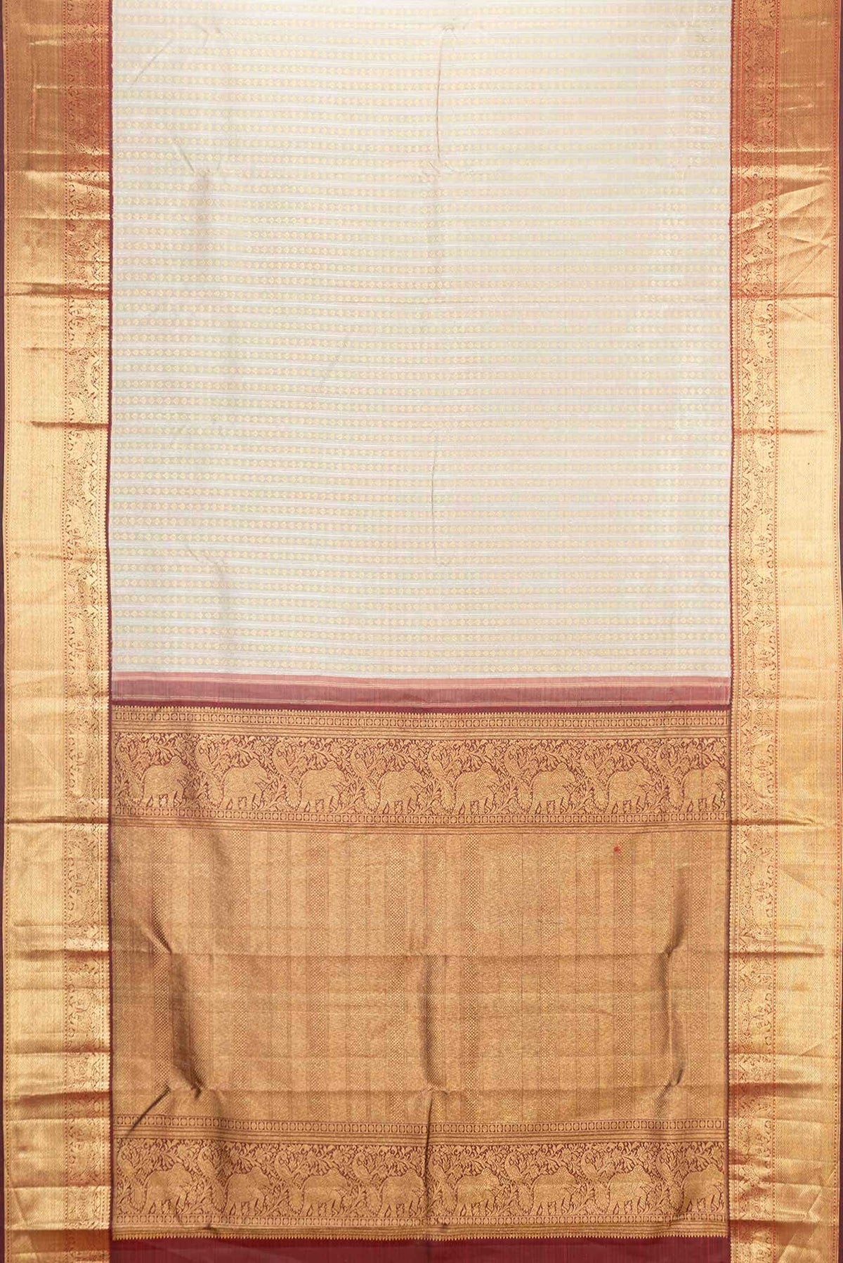 Grey Dual Tone Kanchipuram Silk Saree