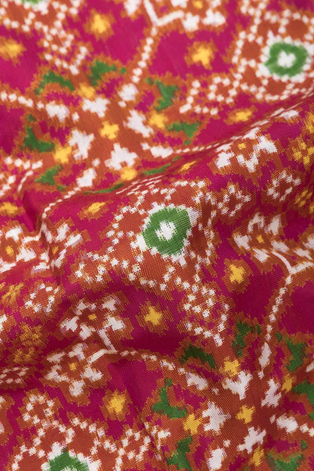 Pure Silk Pure Zari Mustard Dual Tone Double Ikat Saree