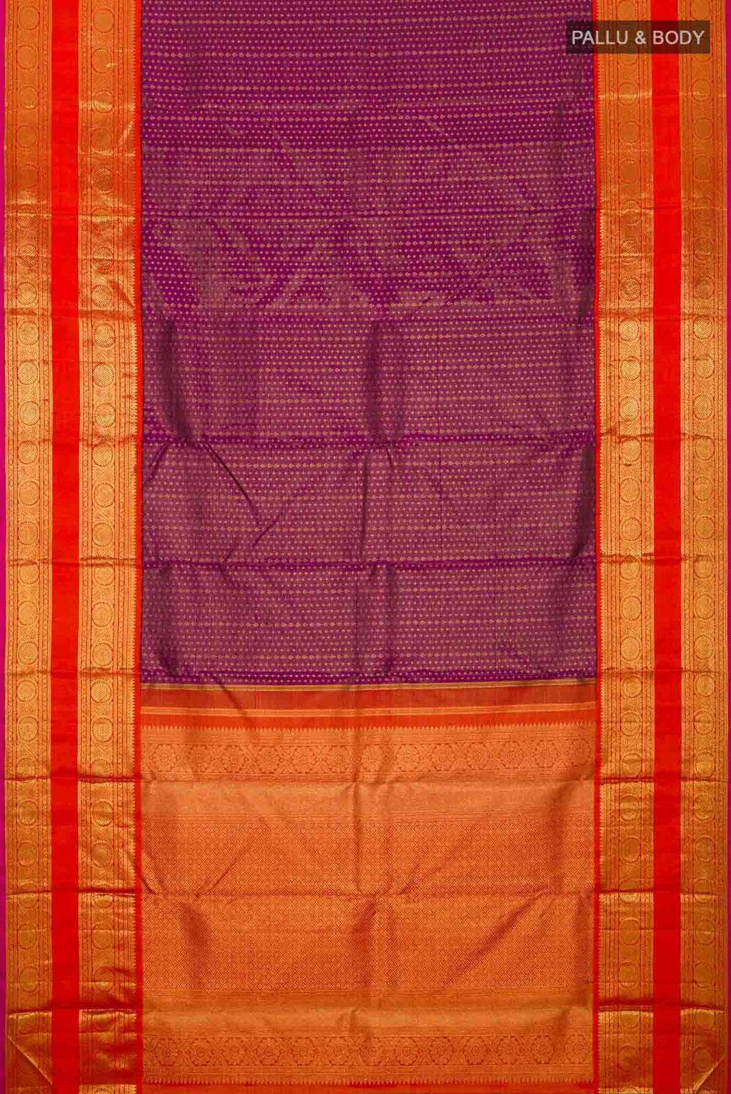 Pure Silk Pure Zari Magenta Kanjivaram Saree