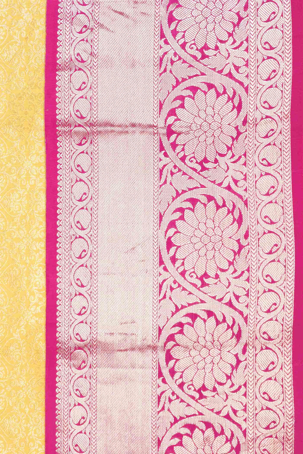 Yellow Dual Tone Kanjivaram Silk Saree