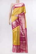 Yellow Dual Tone Kanjivaram Silk Saree