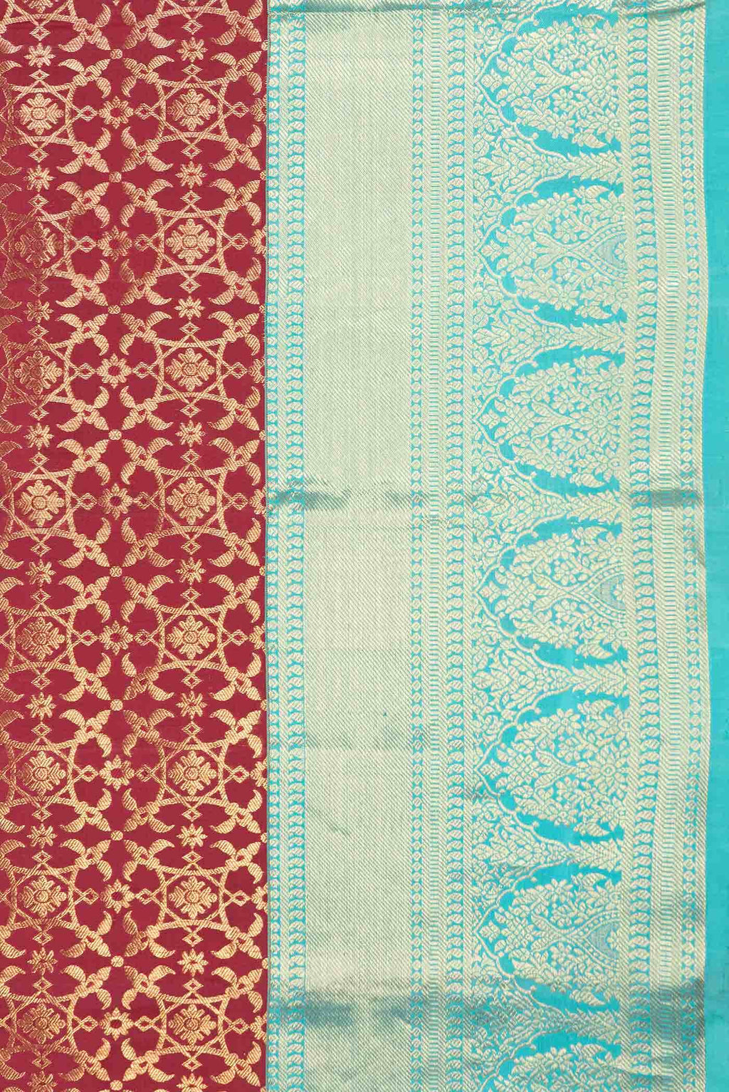 Maroon Dual Tone Kanjivaram Silk Saree