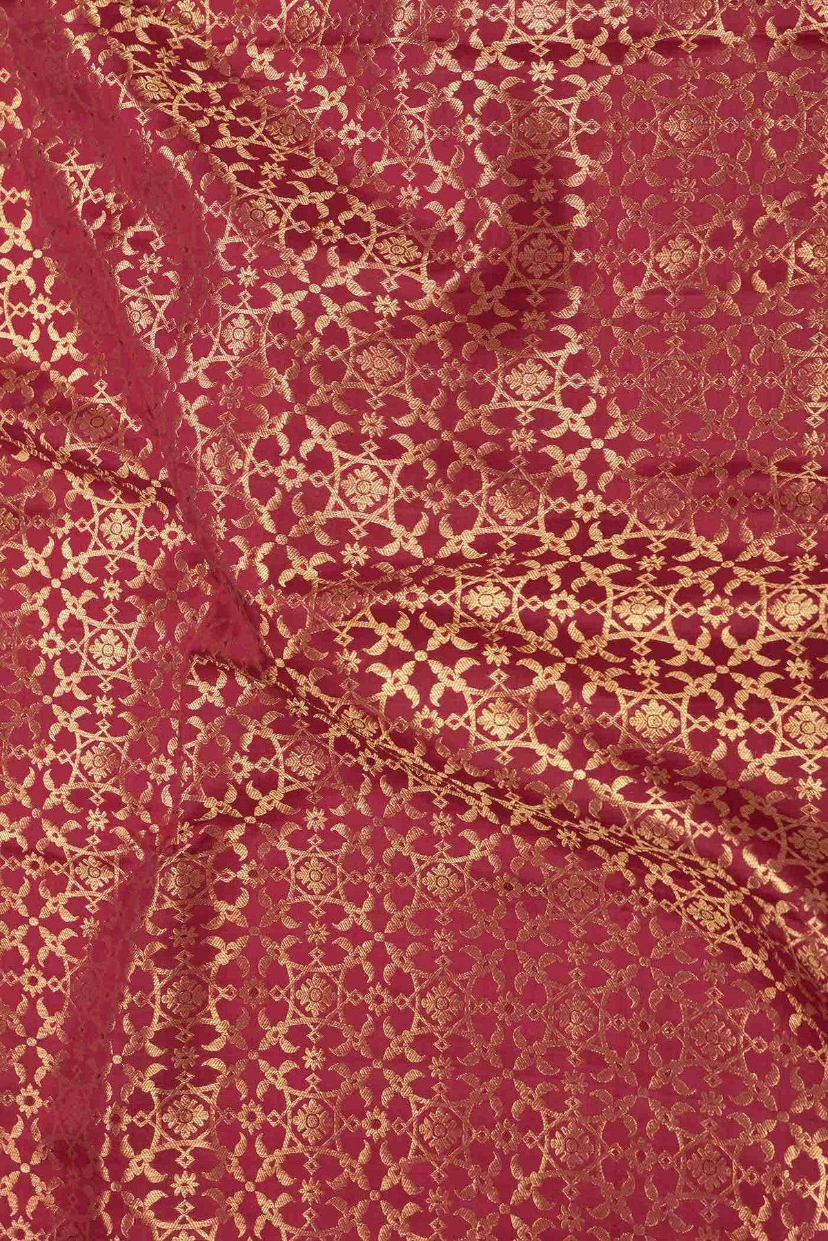 Maroon Dual Tone Kanjivaram Silk Saree