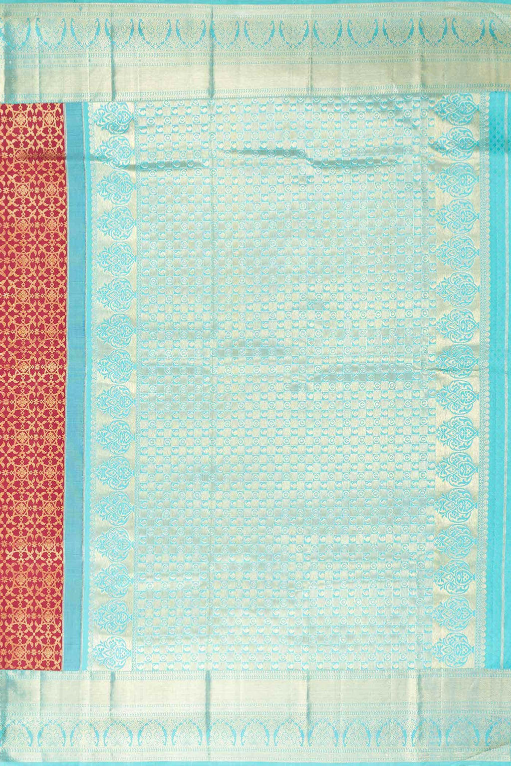 Maroon Dual Tone Kanjivaram Silk Saree