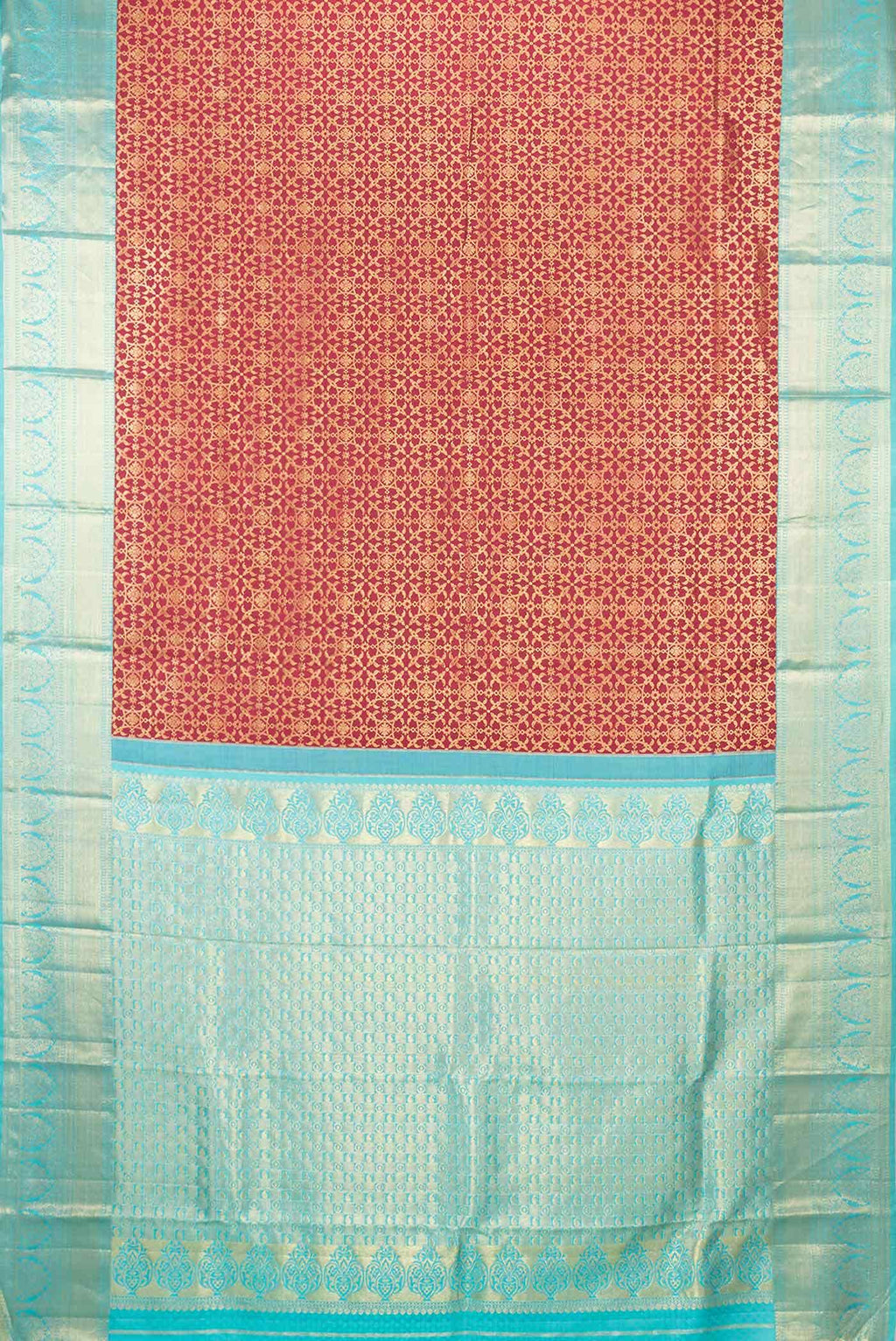 Maroon Dual Tone Kanjivaram Silk Saree