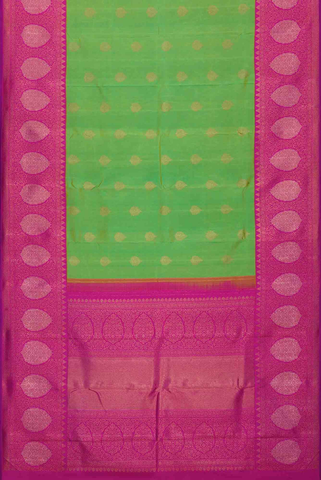 Pure Silk Pure Zari Light Green Dual Tone Kanjivaram Saree