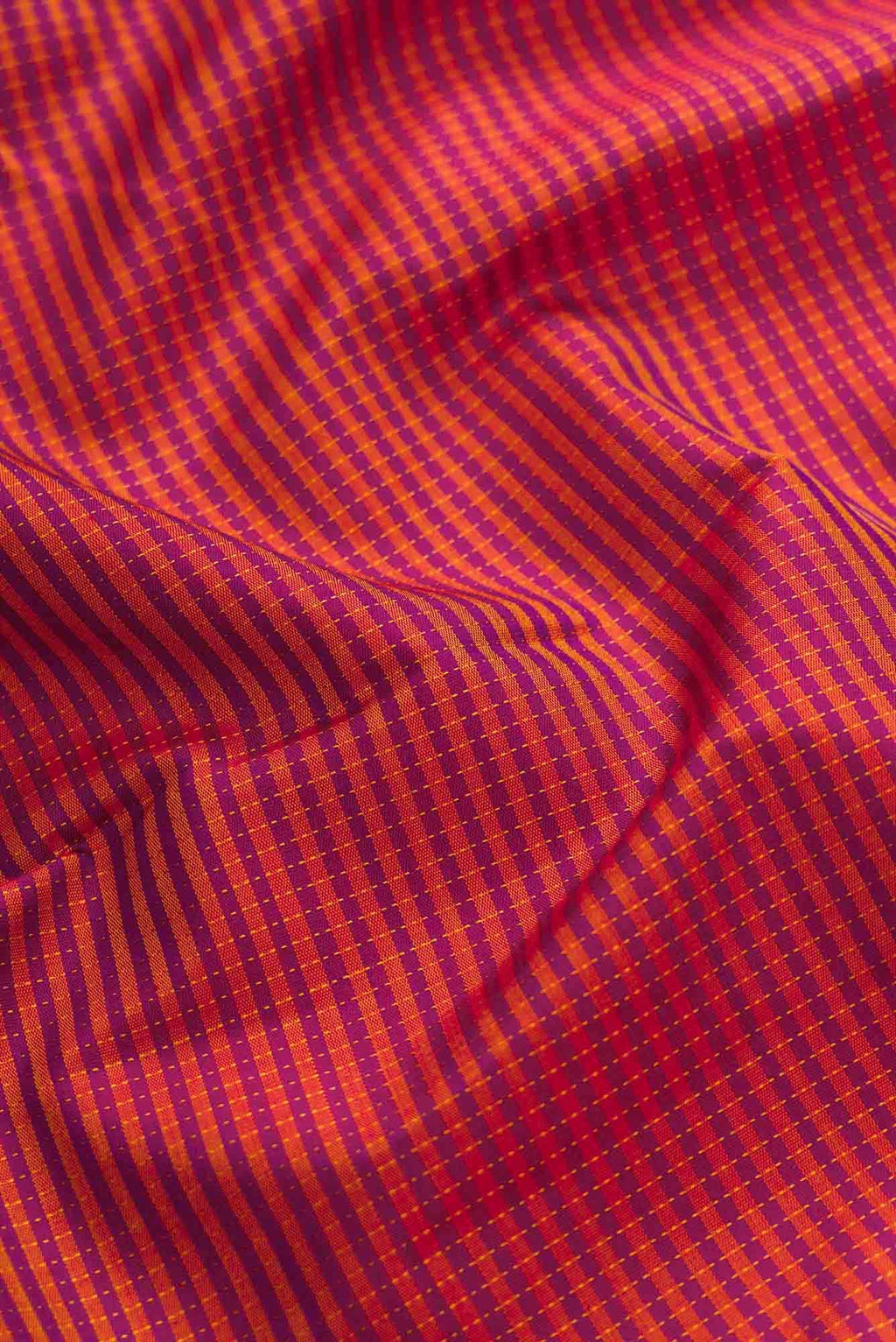 Pure Silk Pure Zari Orange and Pink Dual Tone Kanjivaram Saree