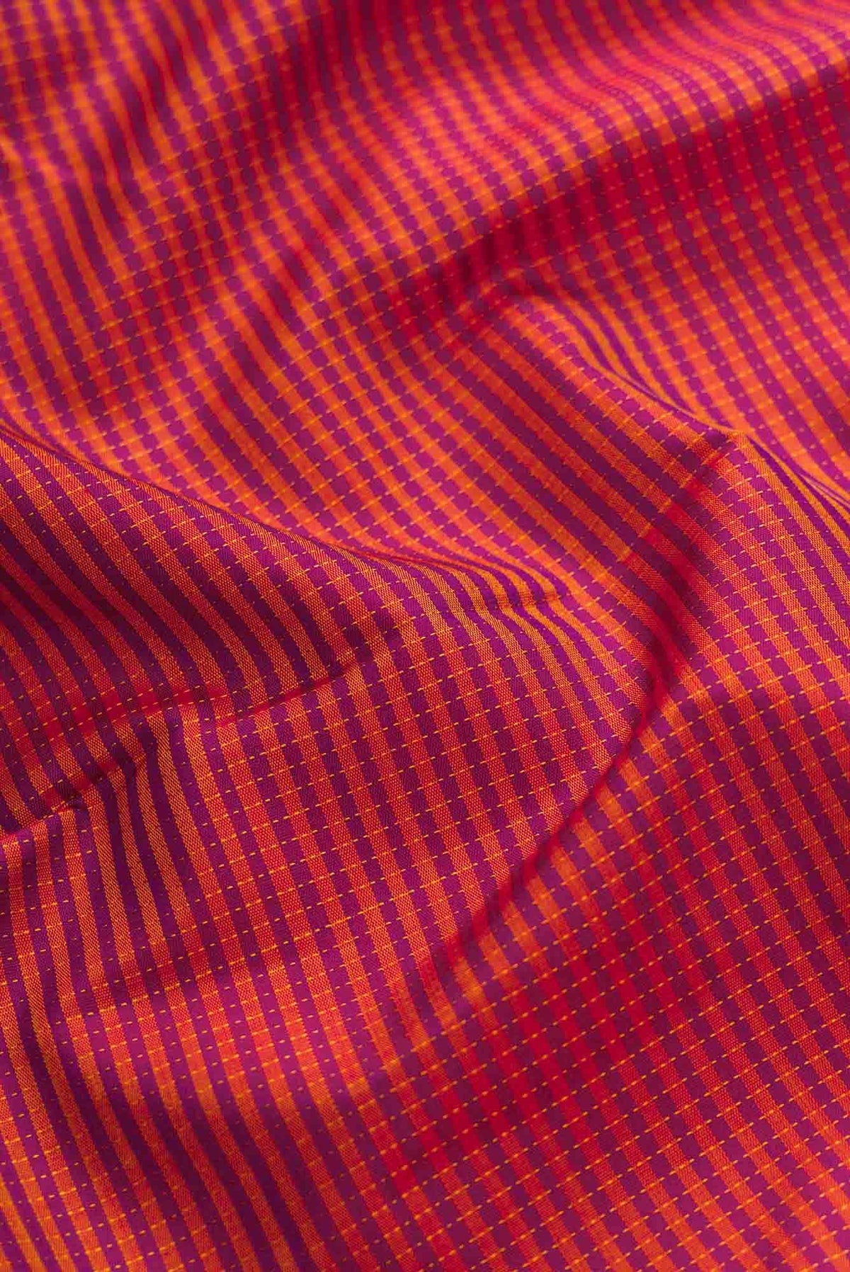 Pure Silk Pure Zari Orange and Pink Dual Tone Kanjivaram Saree