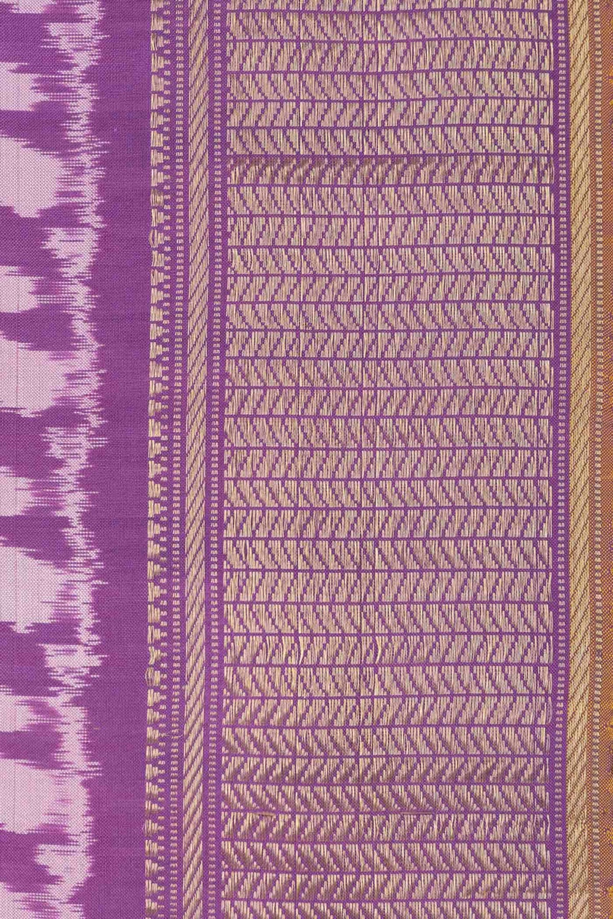 Lavender Double Ikat Saree