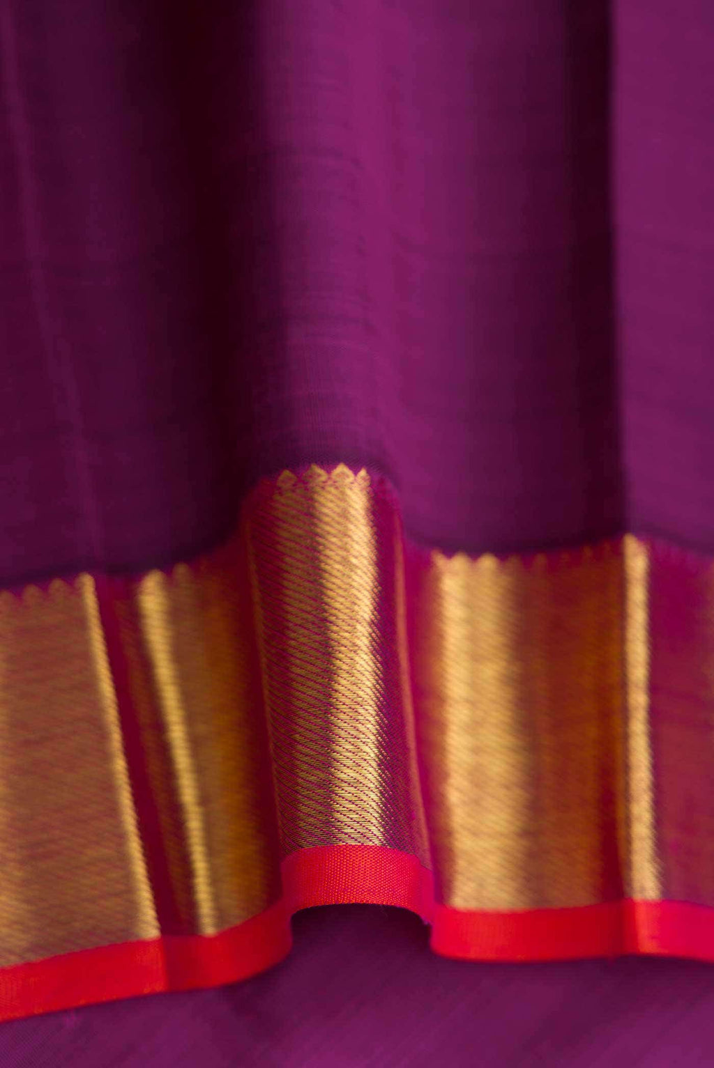 Pure Silk Pure Zari Purple Kanjivaram Saree