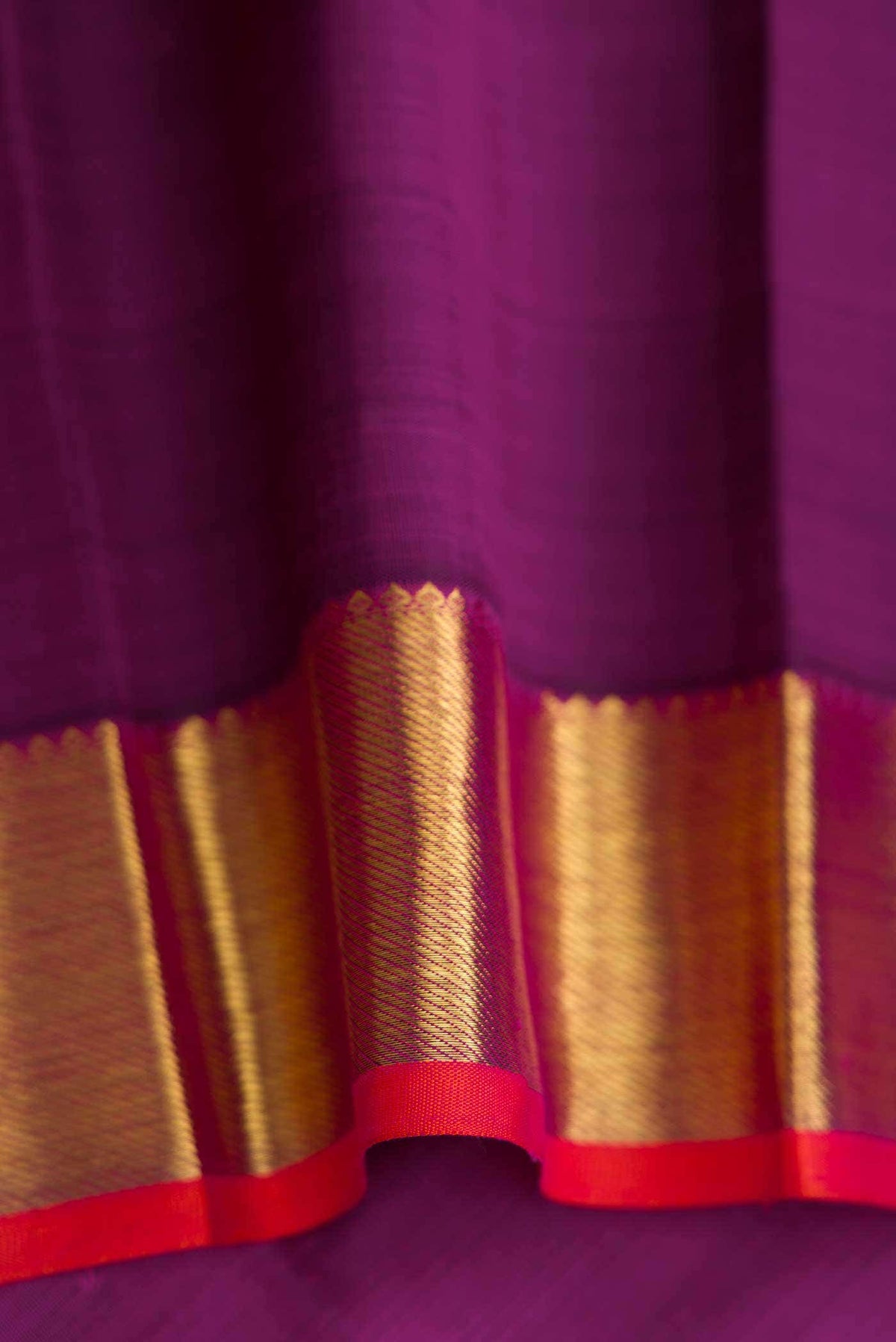 Pure Silk Pure Zari Purple Kanjivaram Saree
