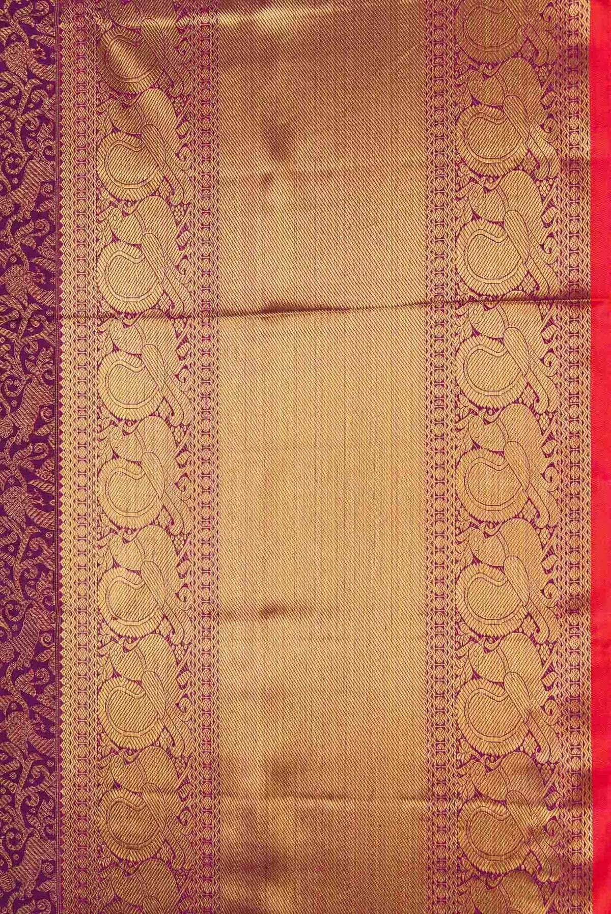 Pure Silk Pure Zari Purple Kanjivaram Saree