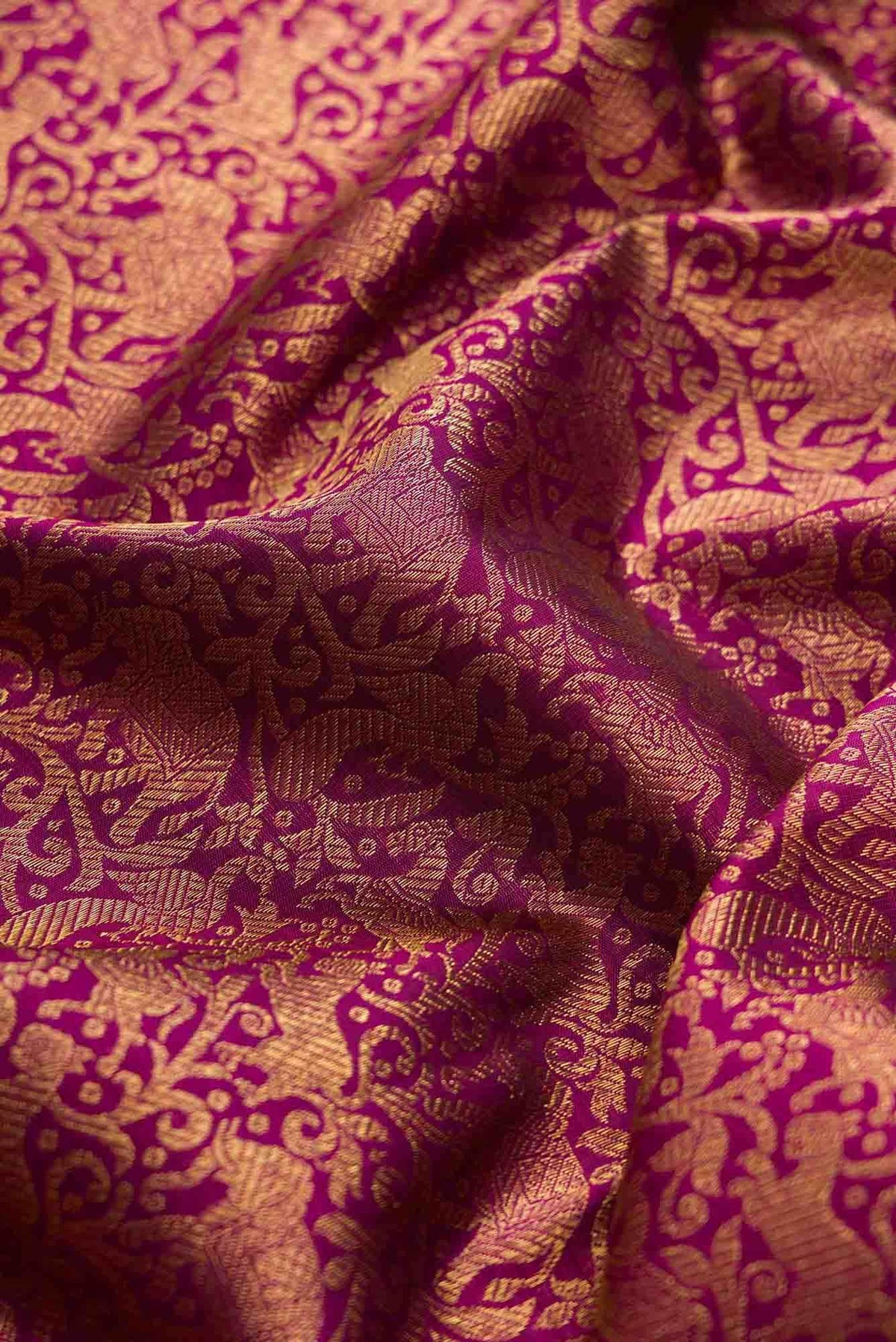 Pure Silk Pure Zari Purple Kanjivaram Saree