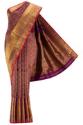 Pure Silk Pure Zari Purple Kanjivaram Saree