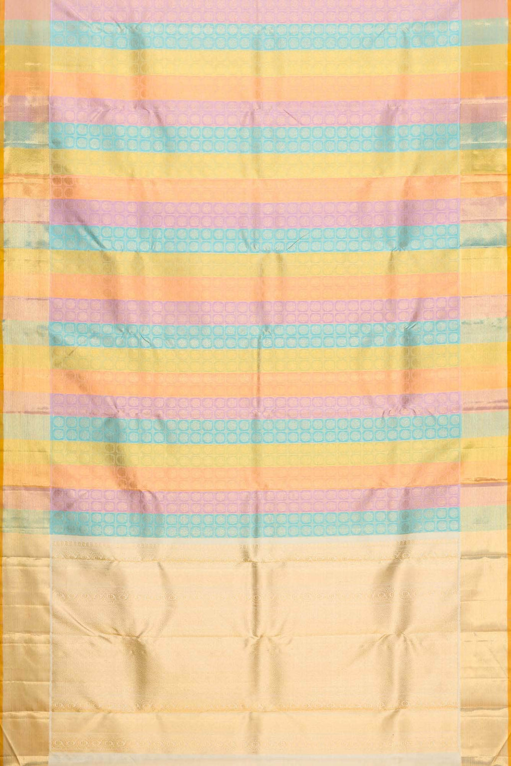 Pure Silk Pure Zari Multi Color Kanjivaram Saree