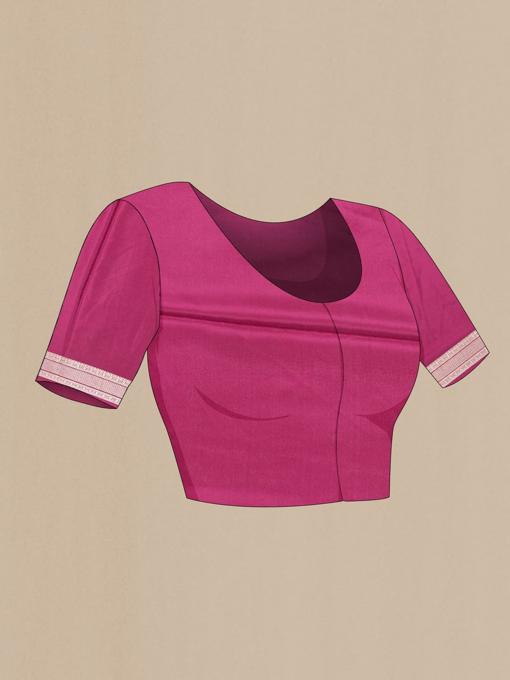 Magenta Mysore Crepe Saree