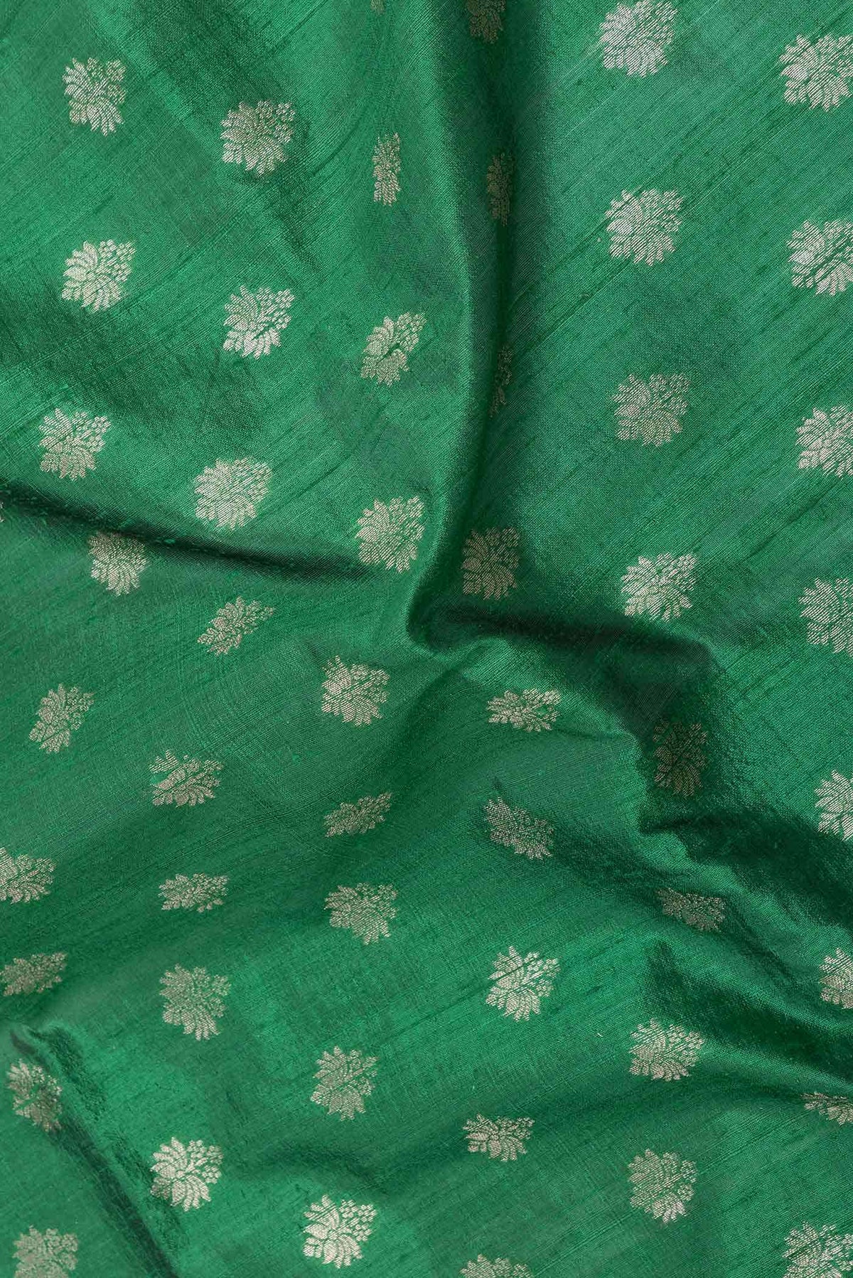 Green Dual Tone Raw Silk Saree
