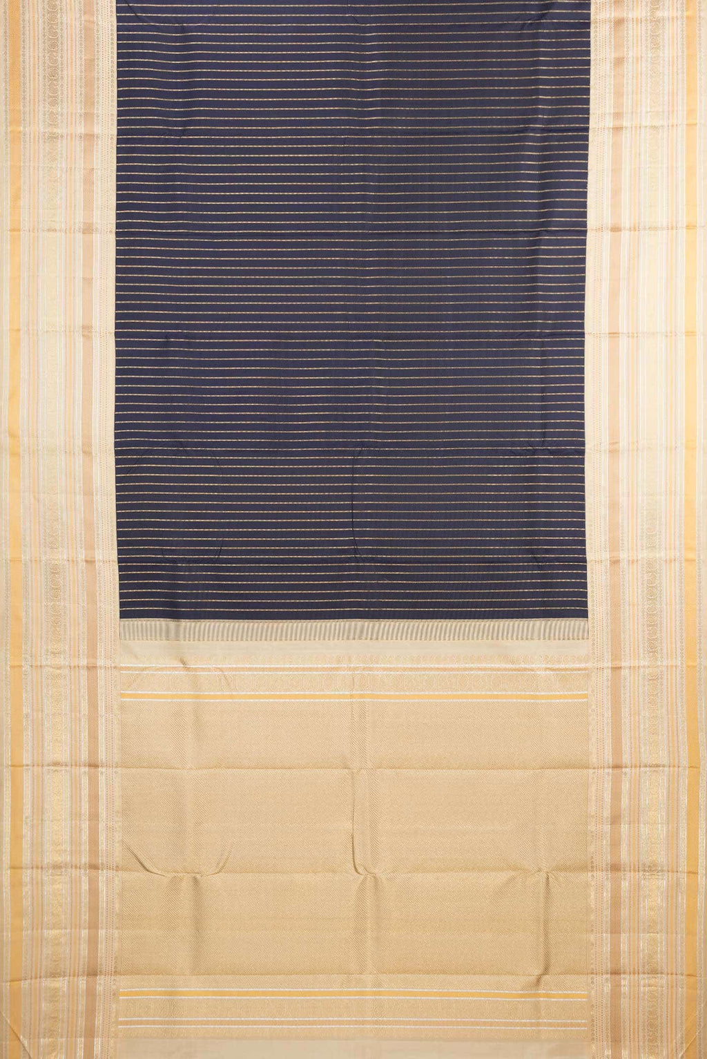 Pure Silk Pure Zari Black Kanchipuram Saree