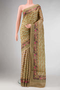 Sandal Dual Tone Tussar Silk Saree