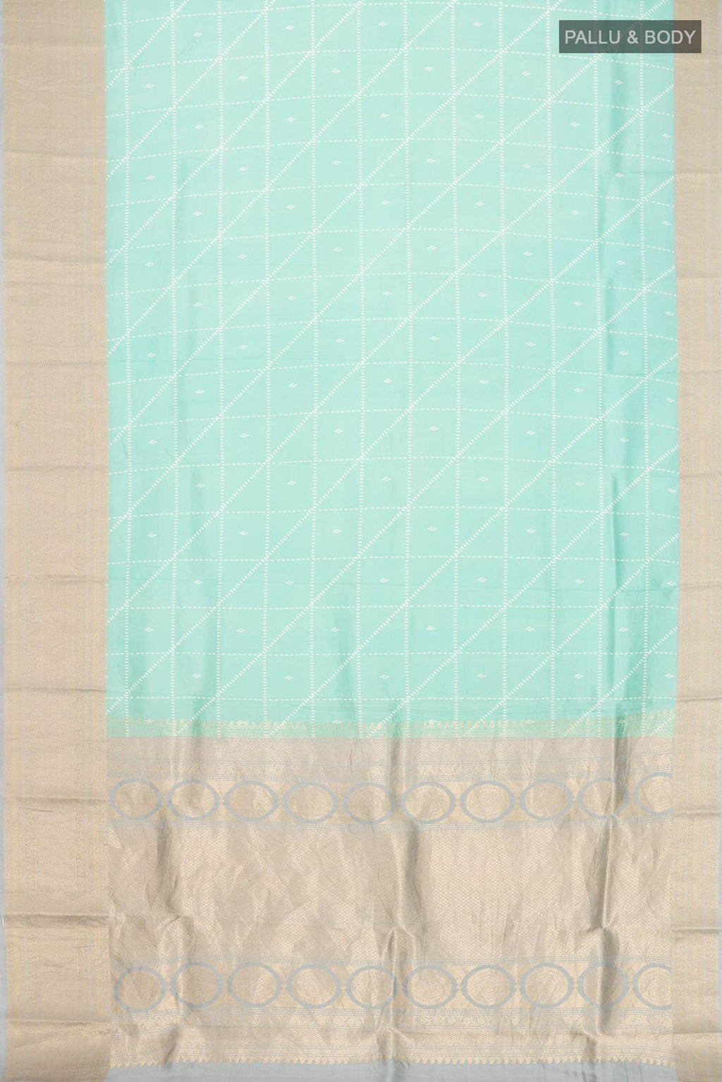 Light Blue Printed Silk Saree