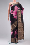 Pink Printed Silk Saree