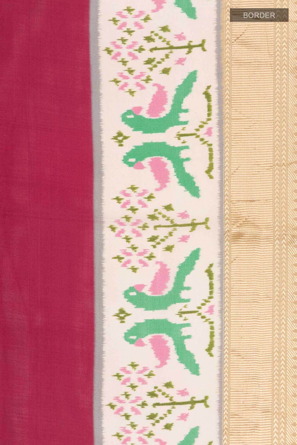 Maroon Printed Silk Saree
