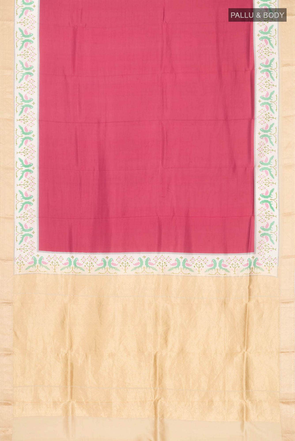 Maroon Printed Silk Saree