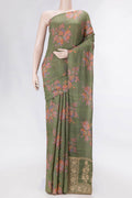 Green Dual Tone Tussar Silk Saree