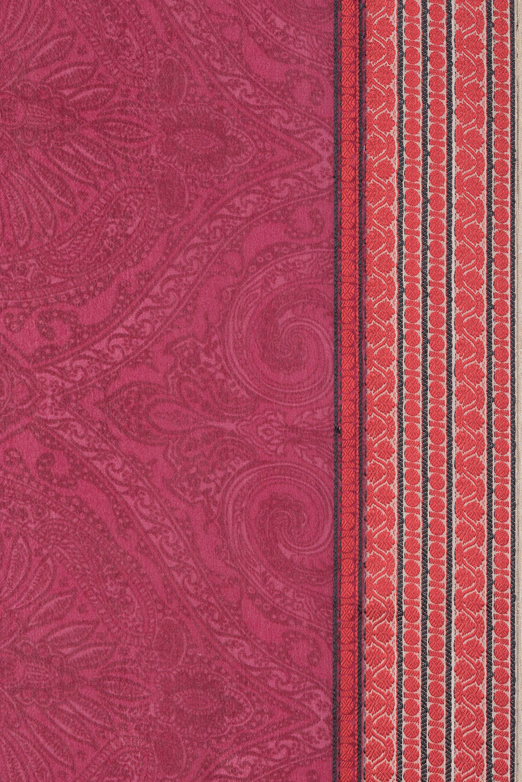 Dark Pink Dual Tone Mysore Crepe Saree