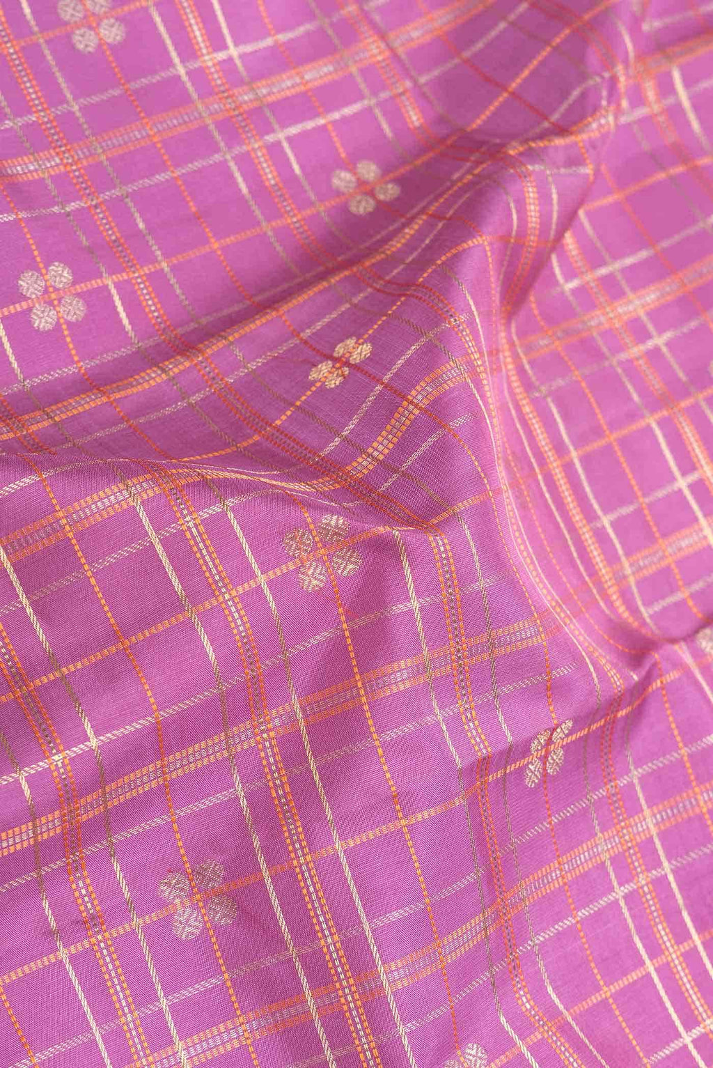 Pure Silk Pure Zari Lavender Kanjivaram Saree