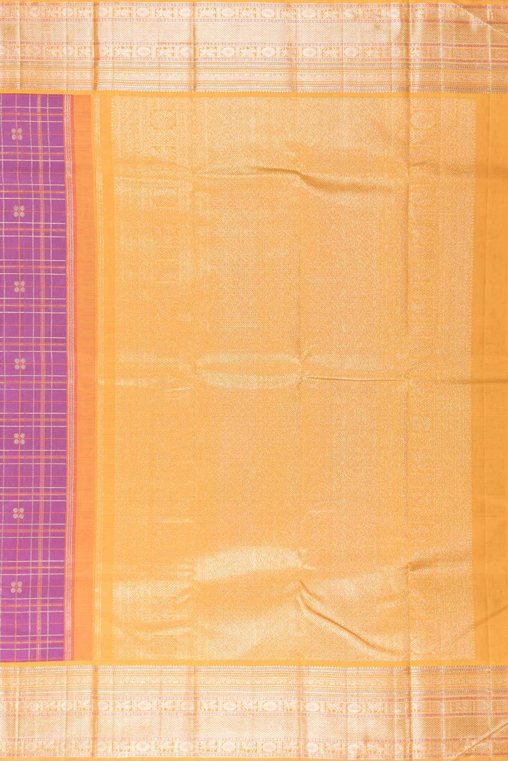 Pure Silk Pure Zari Lavender Kanjivaram Saree