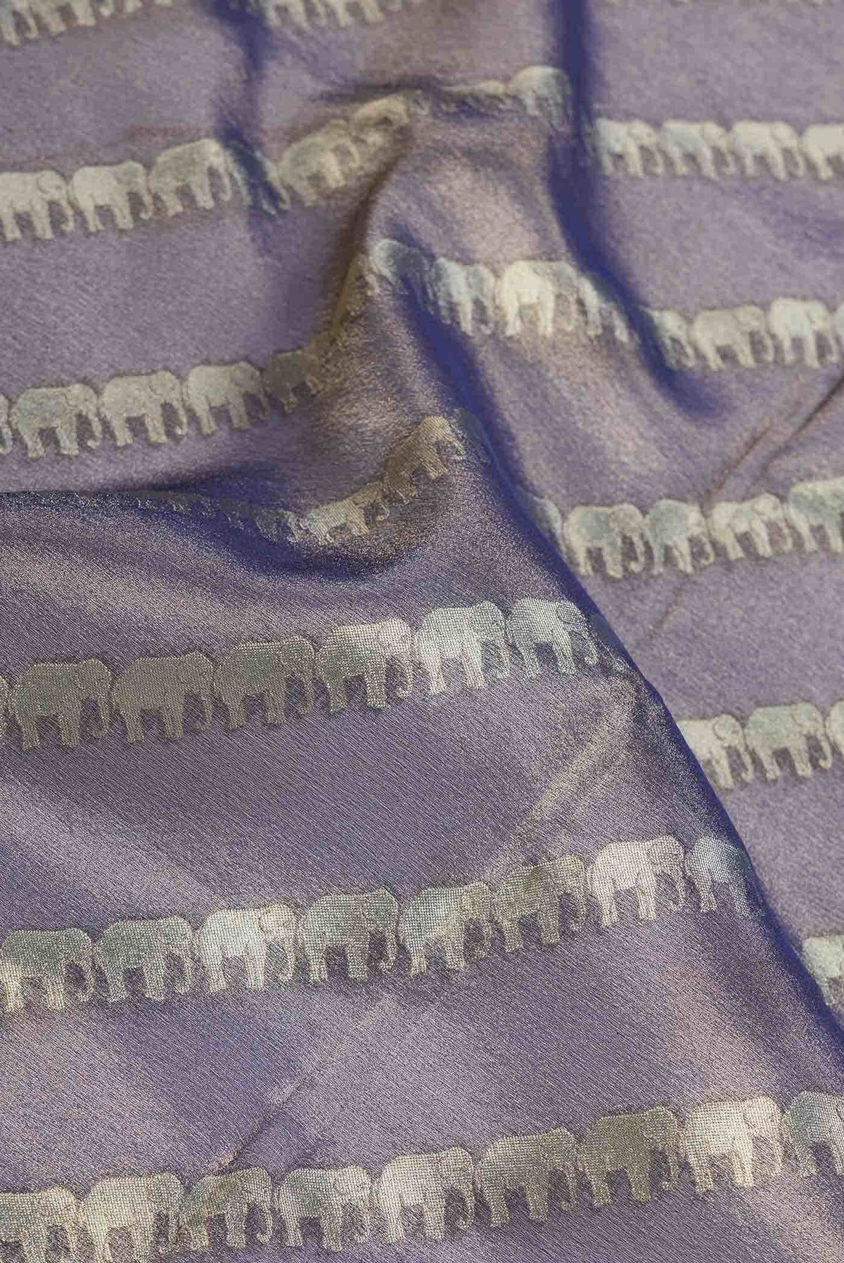 Navy Blue Dual Tone Organza Silk Saree