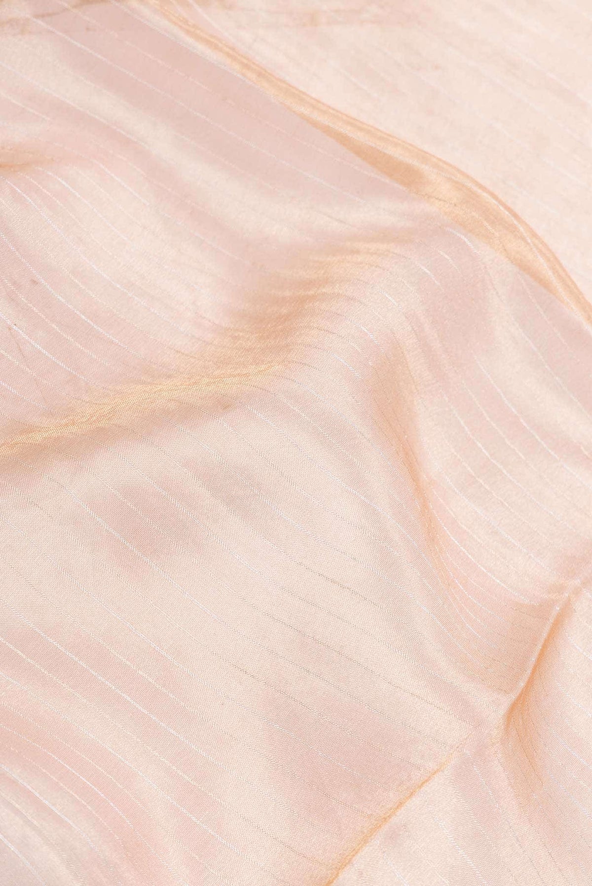 Peach Dual Tone Organza Silk Saree
