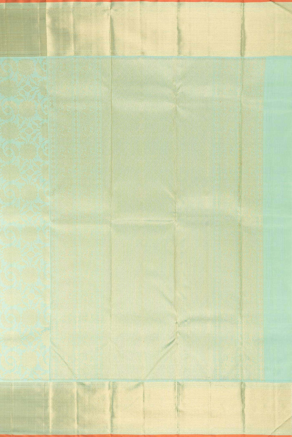 Pure Silk Pure Zari Sea Green Dual Tone Kanjivaram Saree