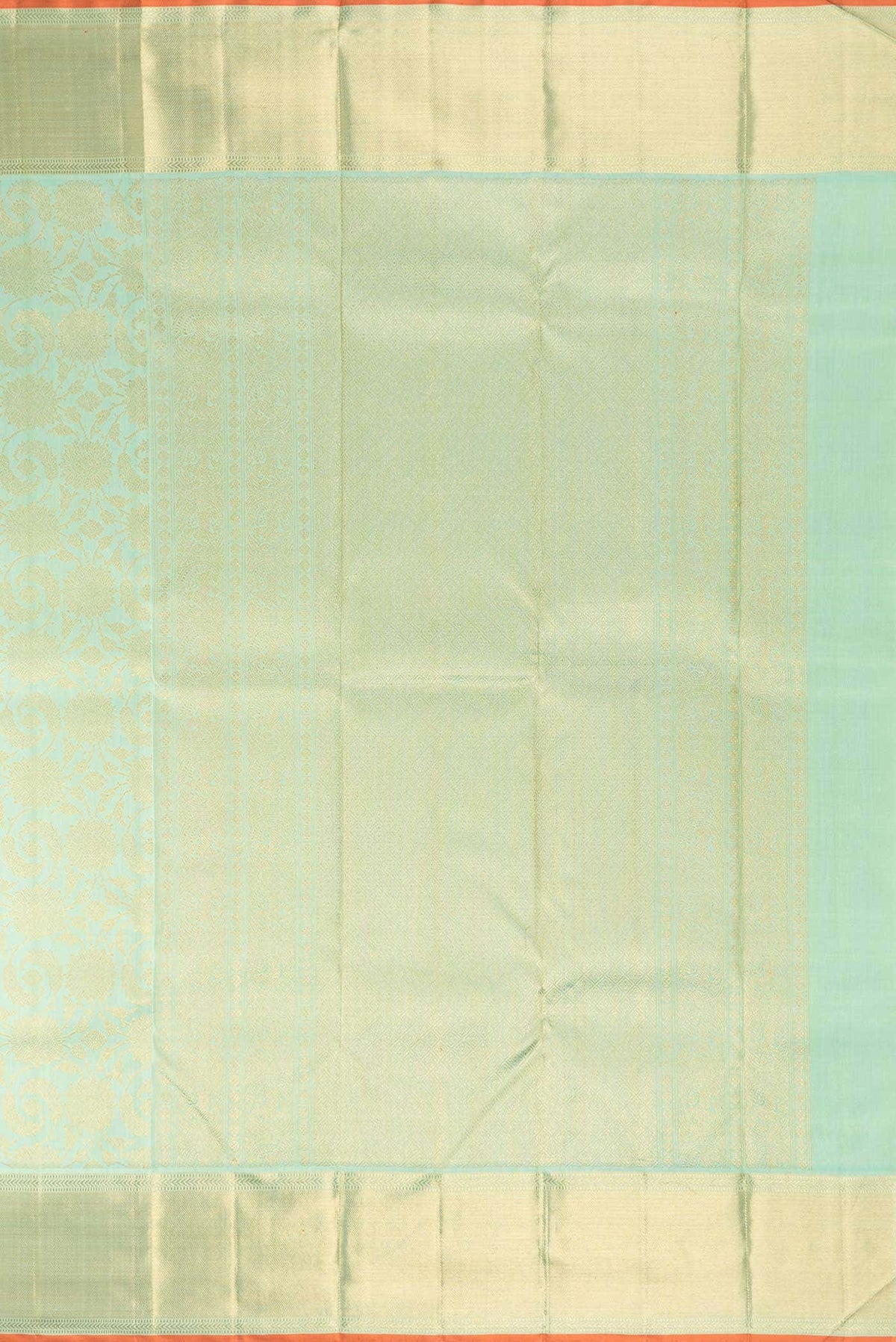Pure Silk Pure Zari Sea Green Dual Tone Kanjivaram Saree