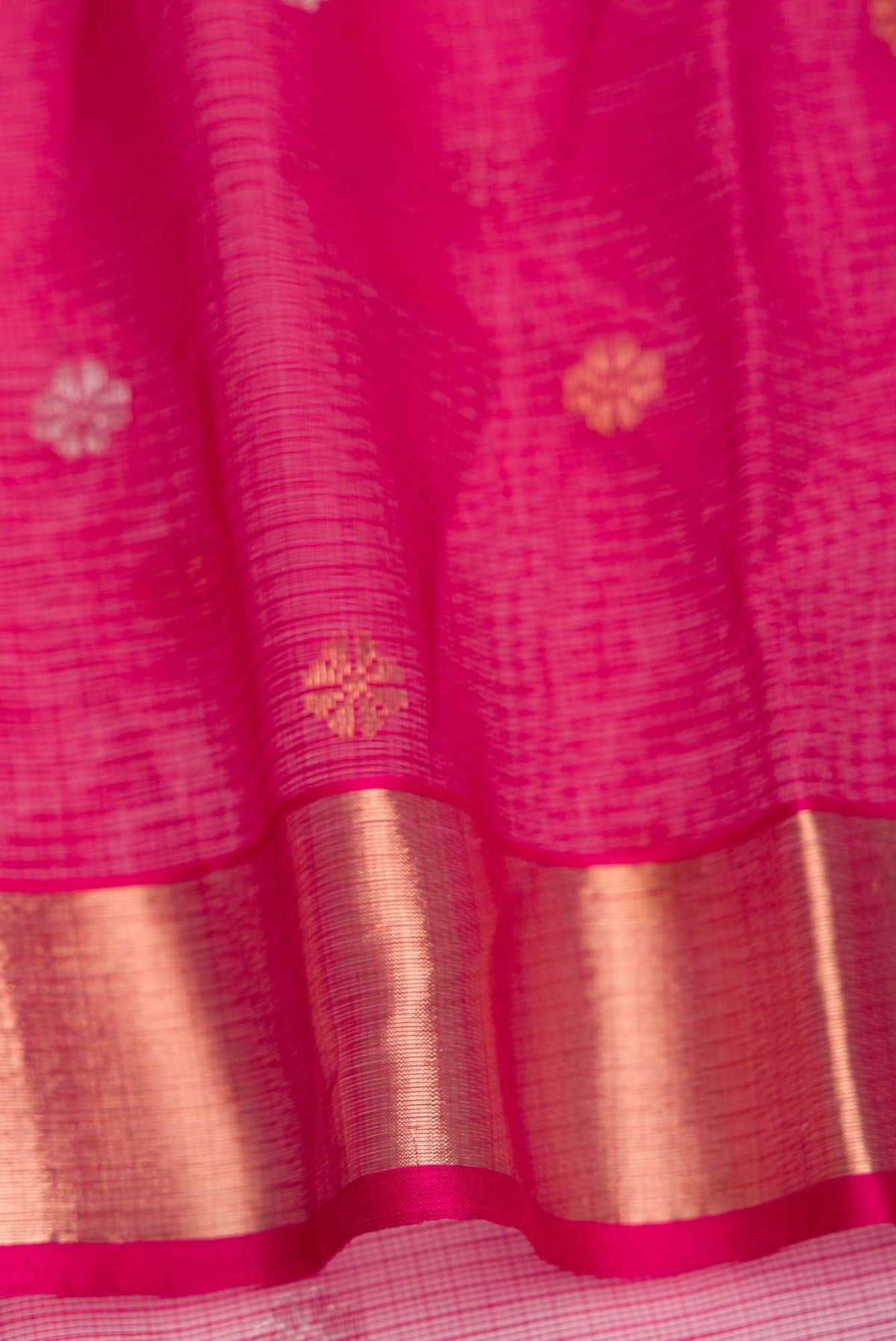 Pure Silk Pure Zari Mehandi Green Dual Tone Kota Saree
