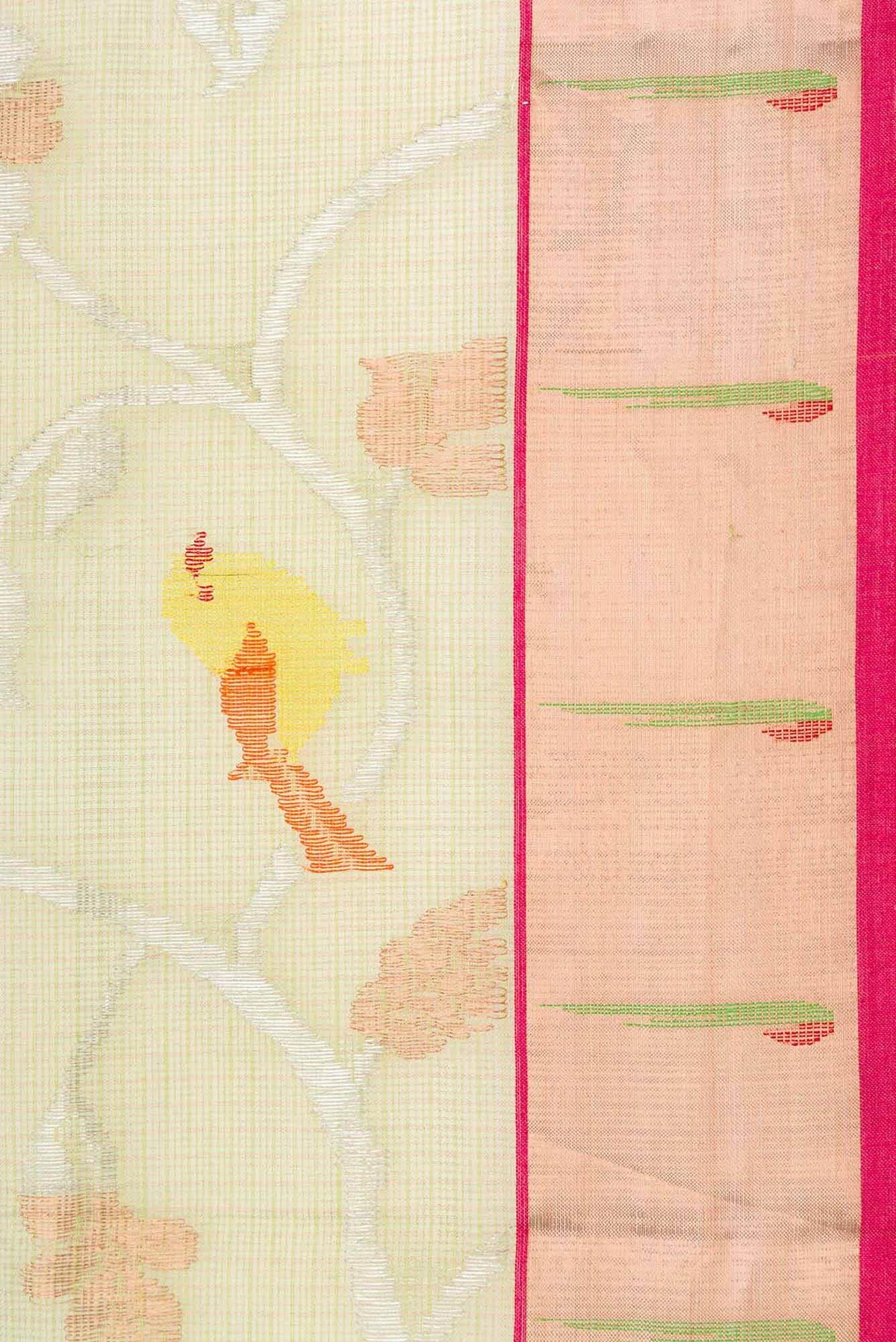Pure Silk Pure Zari Mehandi Green Dual Tone Kota Saree