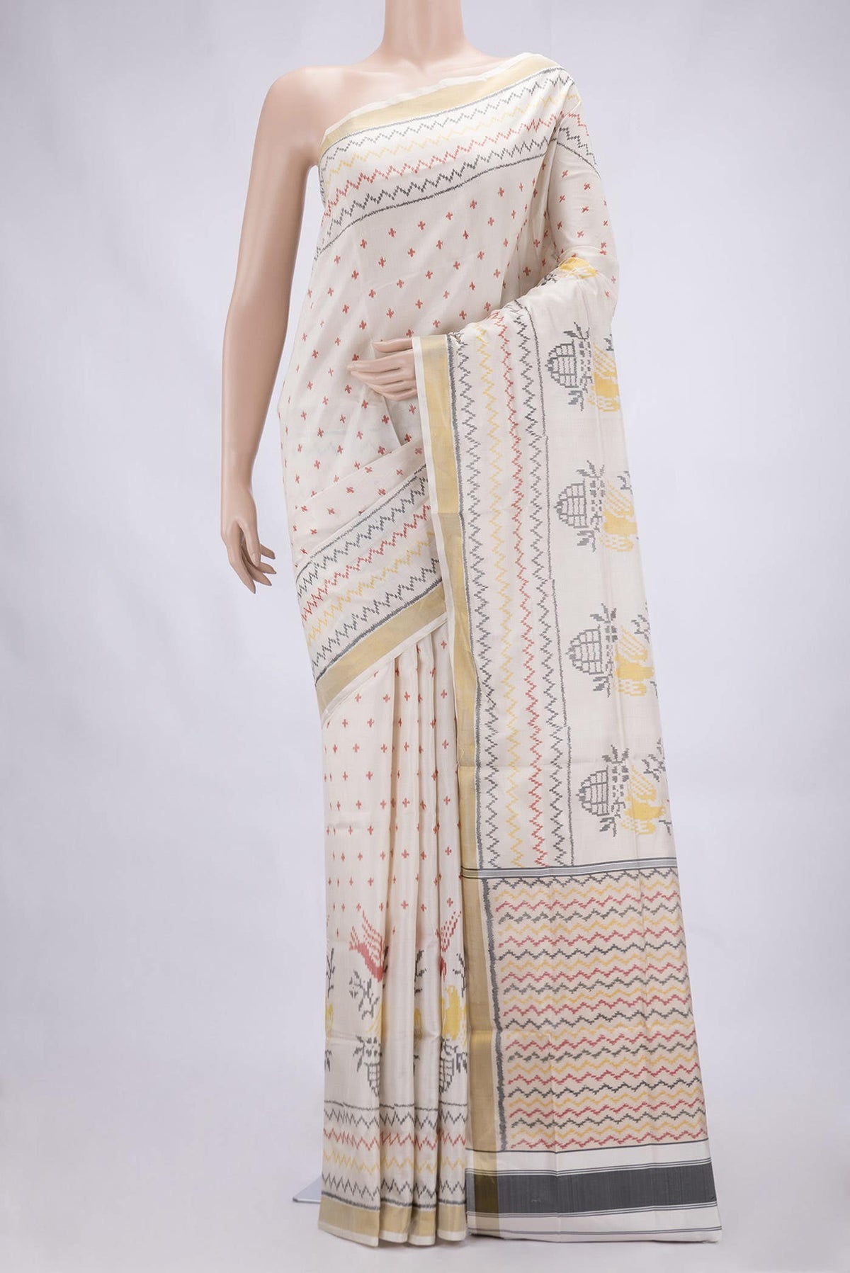 Rose Gold Rajkot Patola Silk Saree