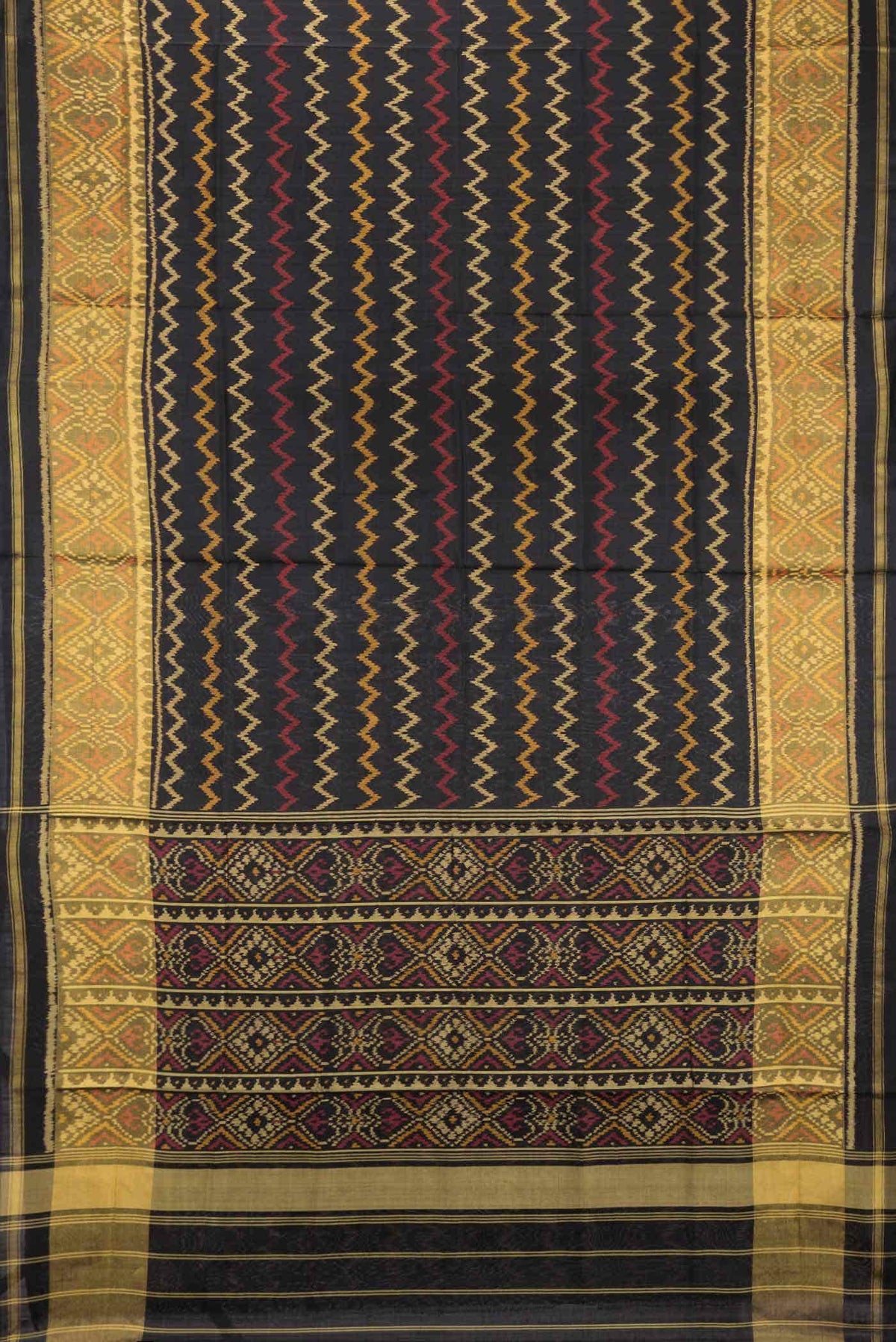 Black Rajkot Patola Silk Saree